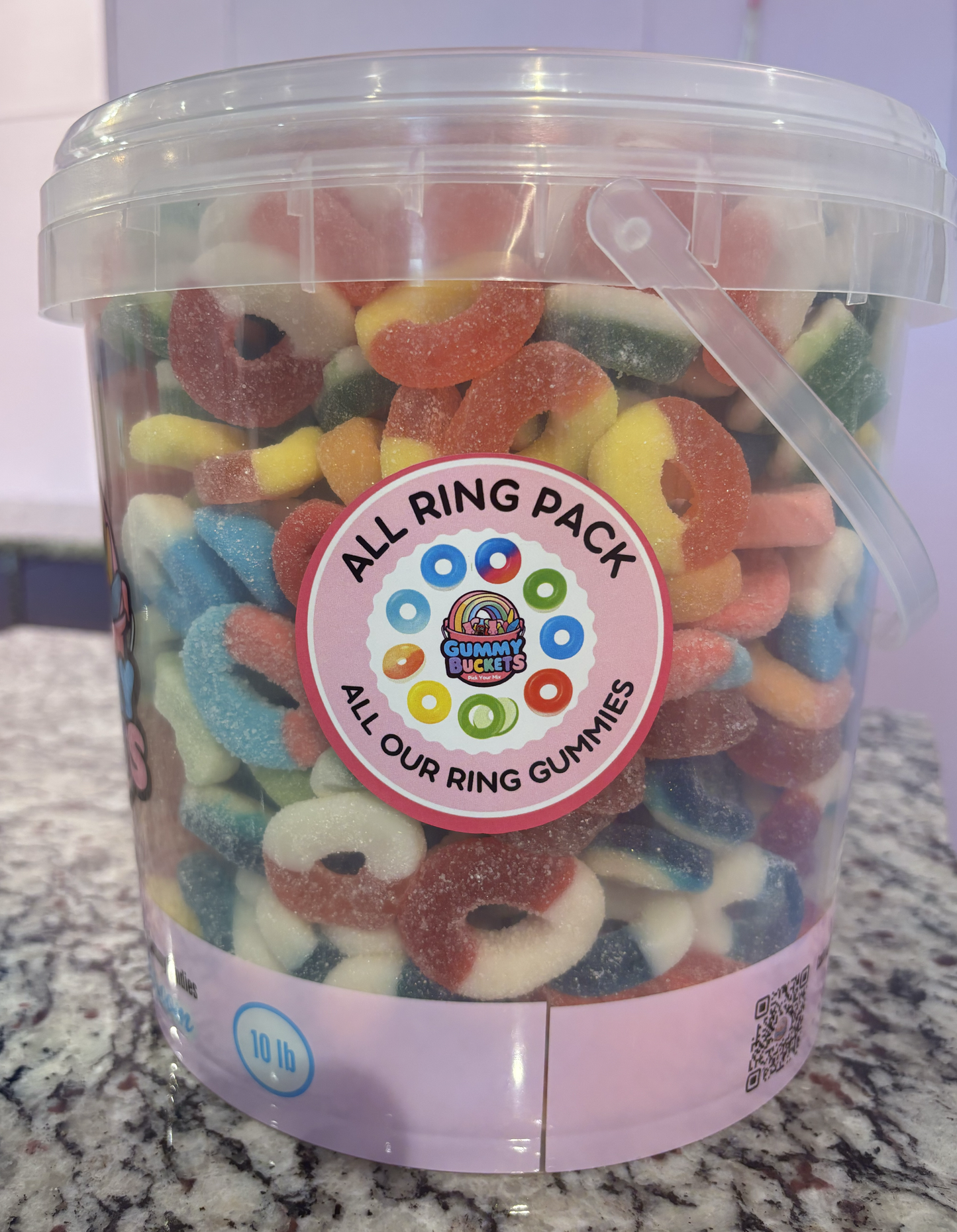 10 Pound Package of Ring Gummy Candy from Gummy Buckets
