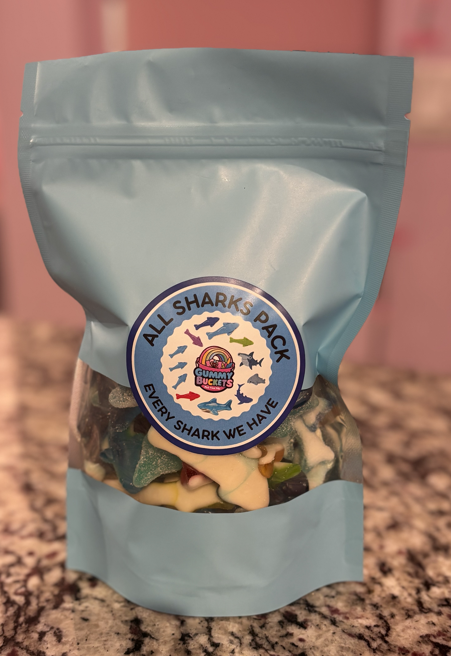 1 Pound Package of Shark Gummy Candy from Gummy Buckets