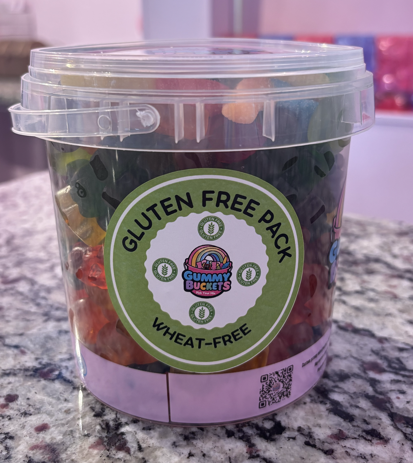 2 Pound Bucket of Gluten Free Gummy Candy from Gummy Buckets