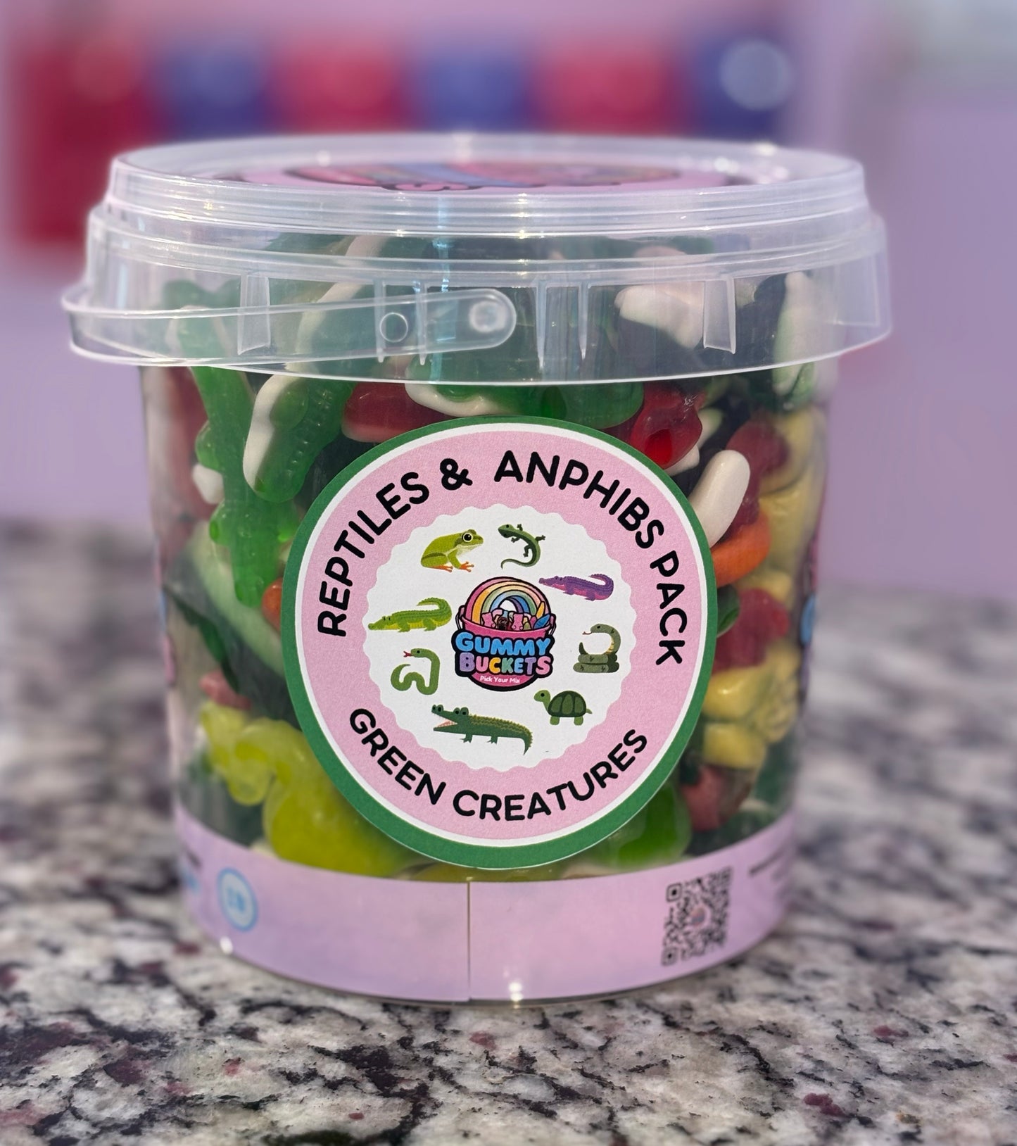 2 Pound Bucket of Reptile Gummy Candy from Gummy Buckets