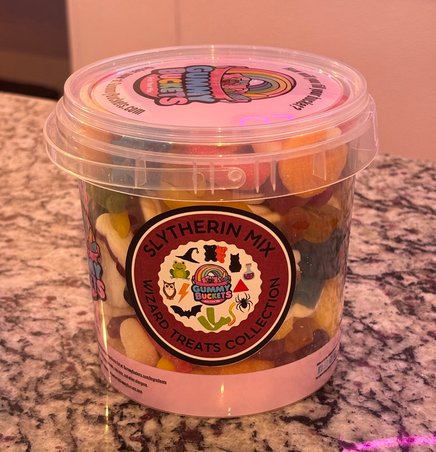2 Pound Bucket of Slytherin Gummy Candy from Gummy Buckets