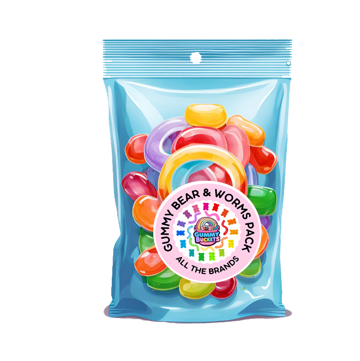 Gummy Bears and Worms Mix No Sour (1 pound Bag)