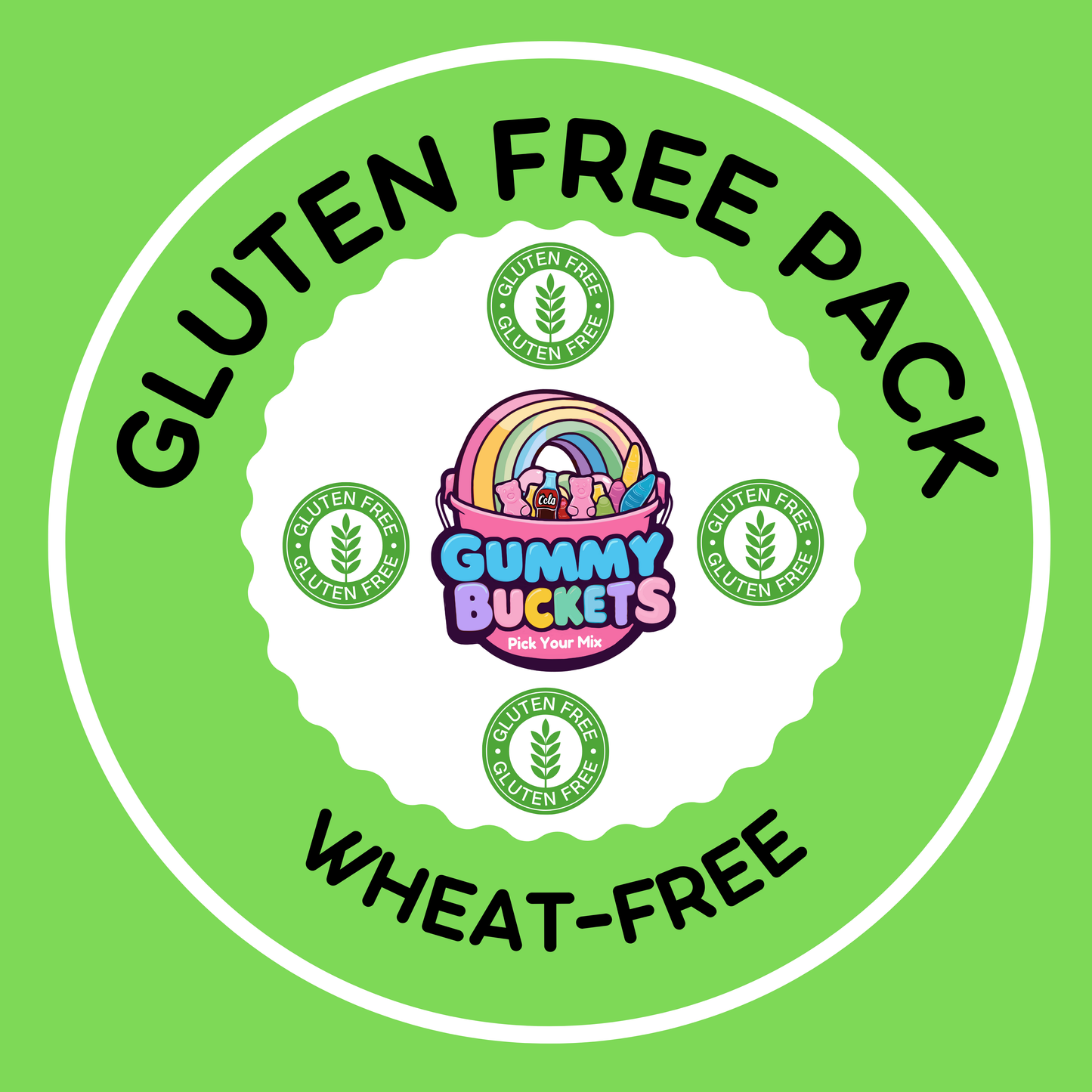 GLUTEN FREE 10 Pound Bucket - Pick up to 20 Gummy Choices