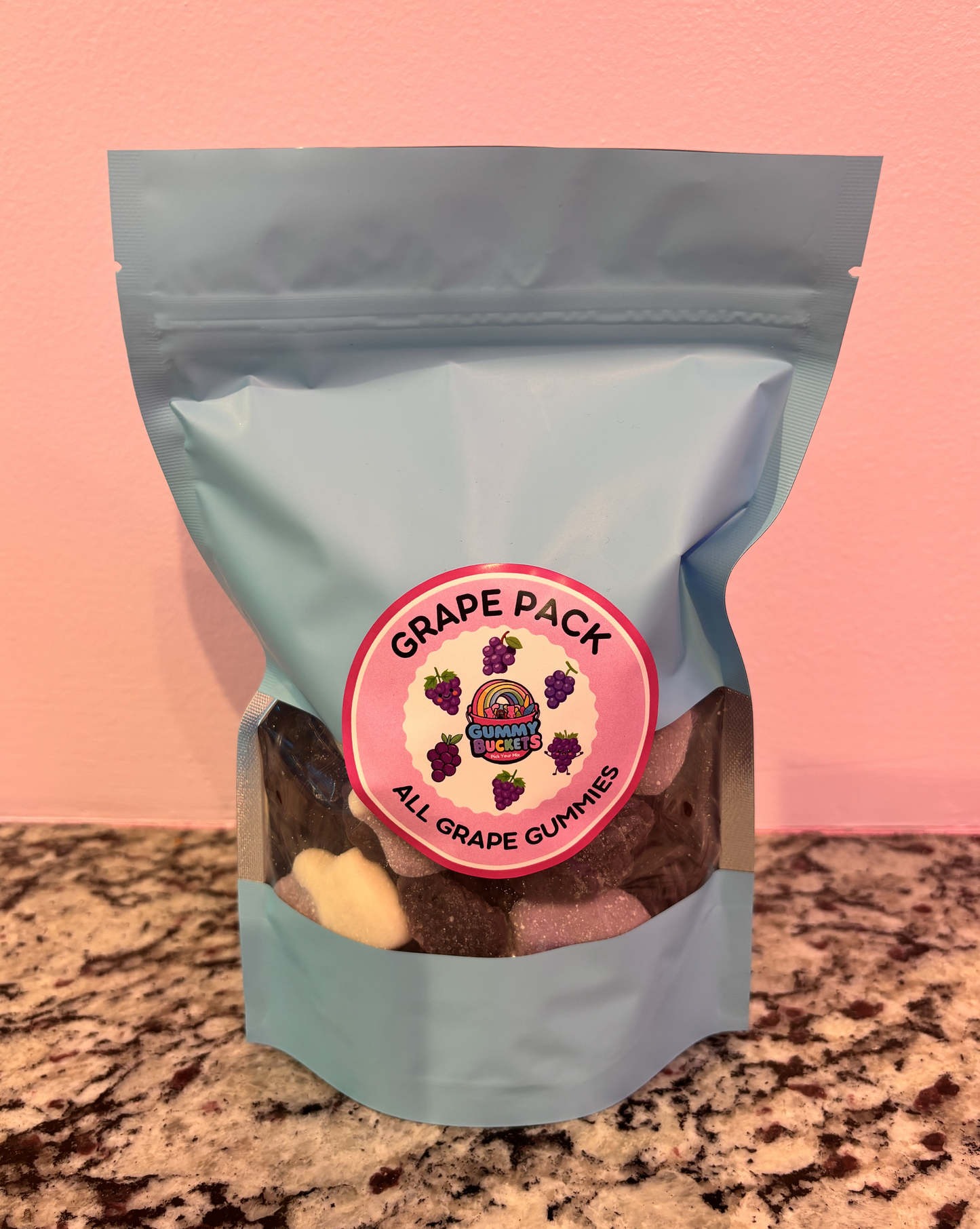 1 Pound Bag of Grape Gummies