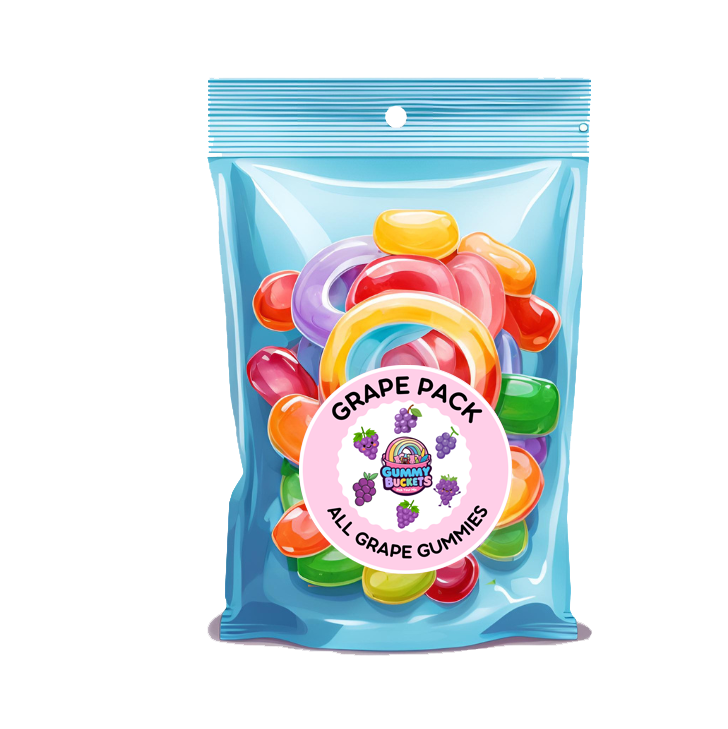1 Pound Bag of Grape Gummies