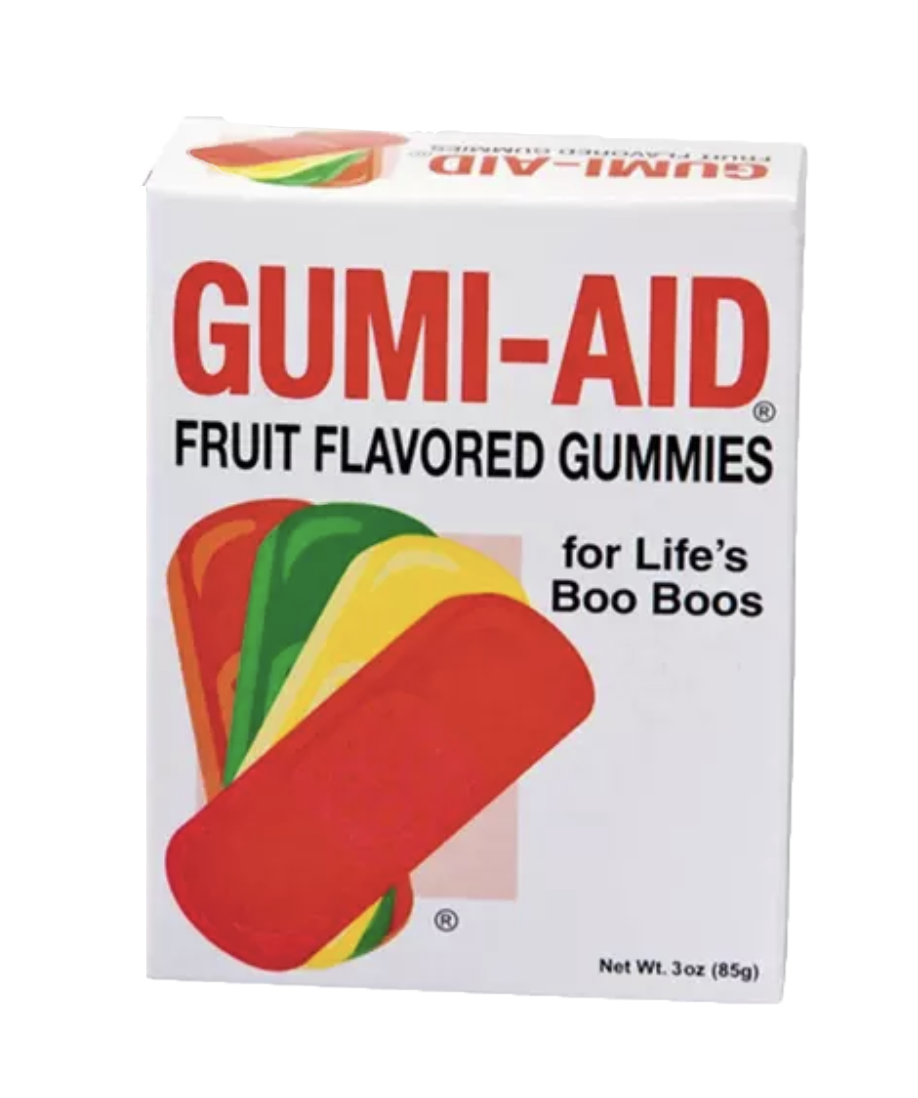 Gumi-Aid candy packaging.