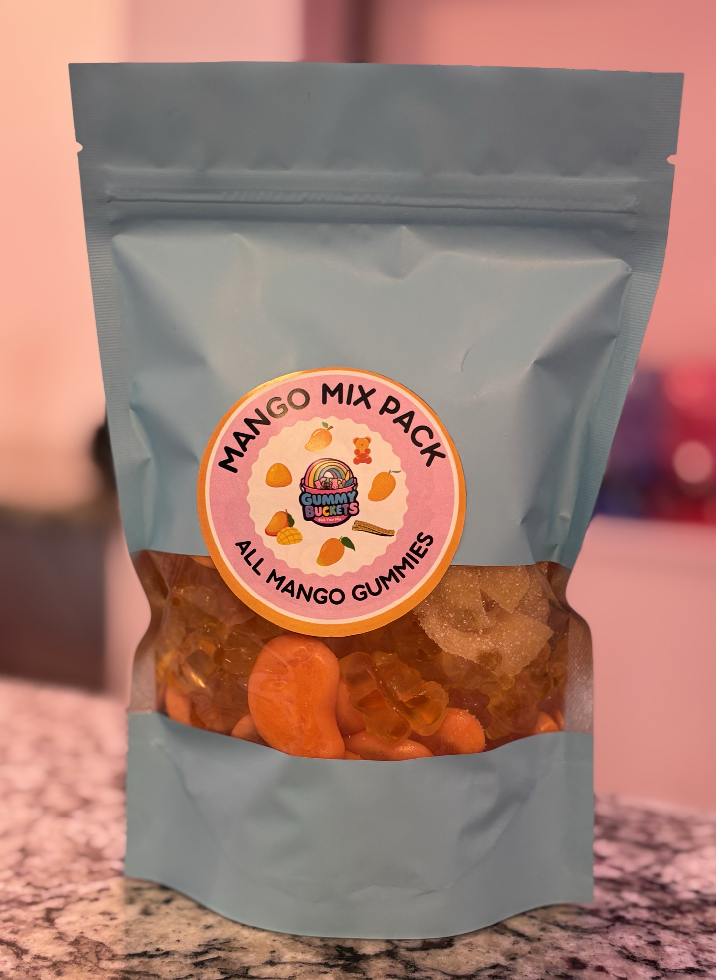 1 Pound Bag of Mango Gummies