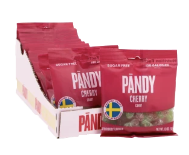 PANDY cherry candy packaging.