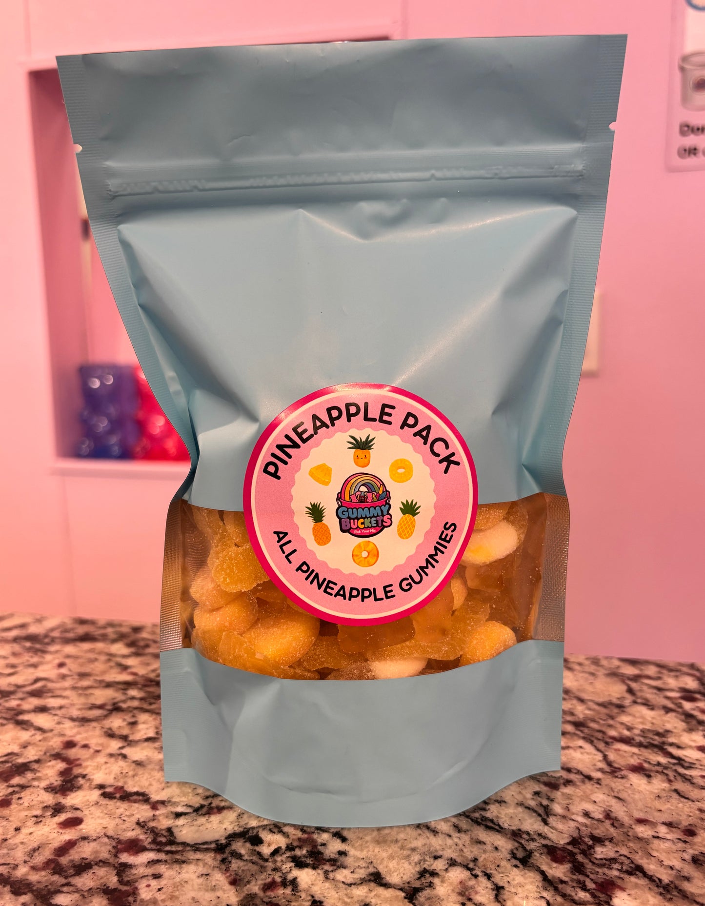 1 Pound Bag of Pineapple Gummies