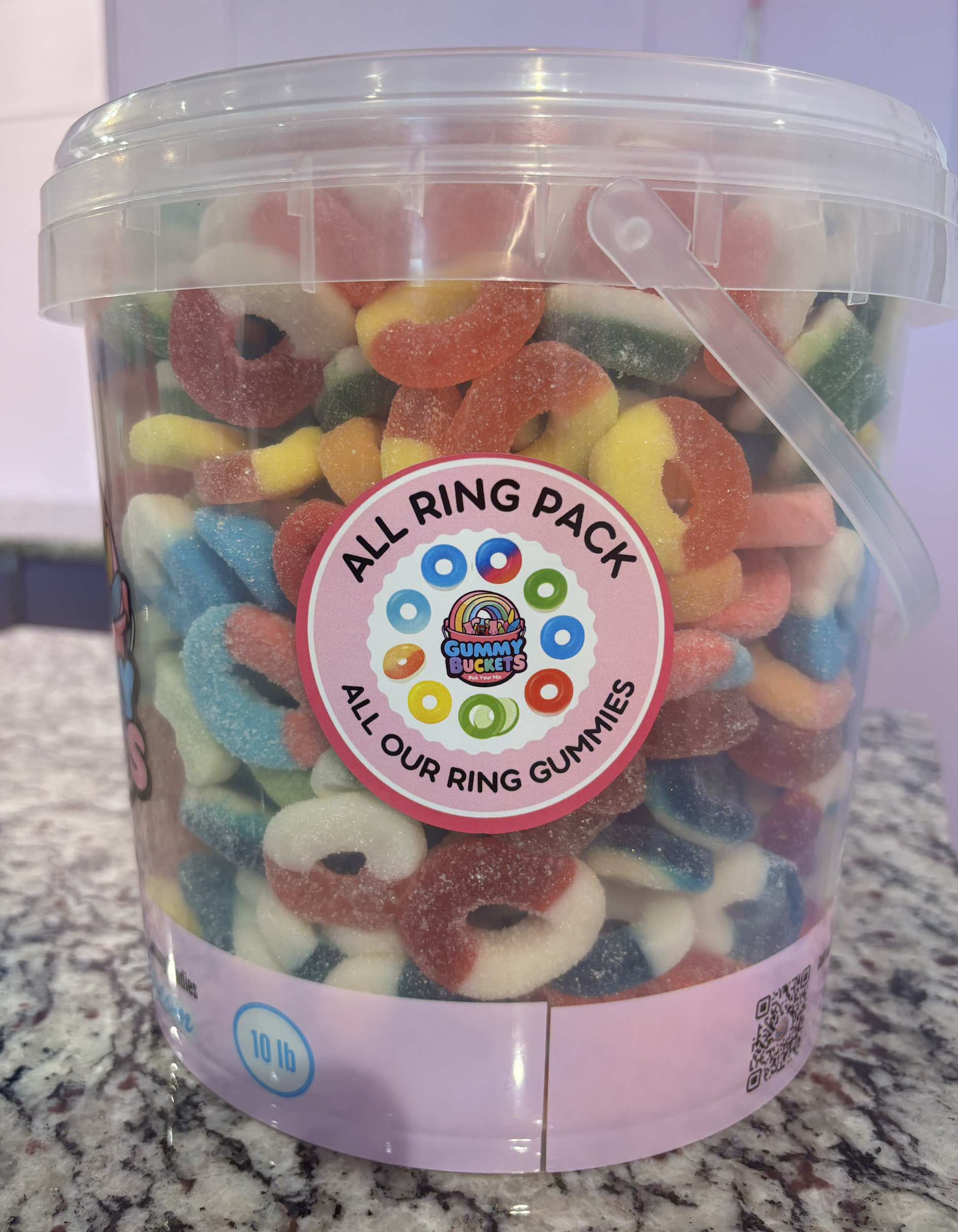 10 Pound Package of Ring Gummy Candy from Gummy Buckets