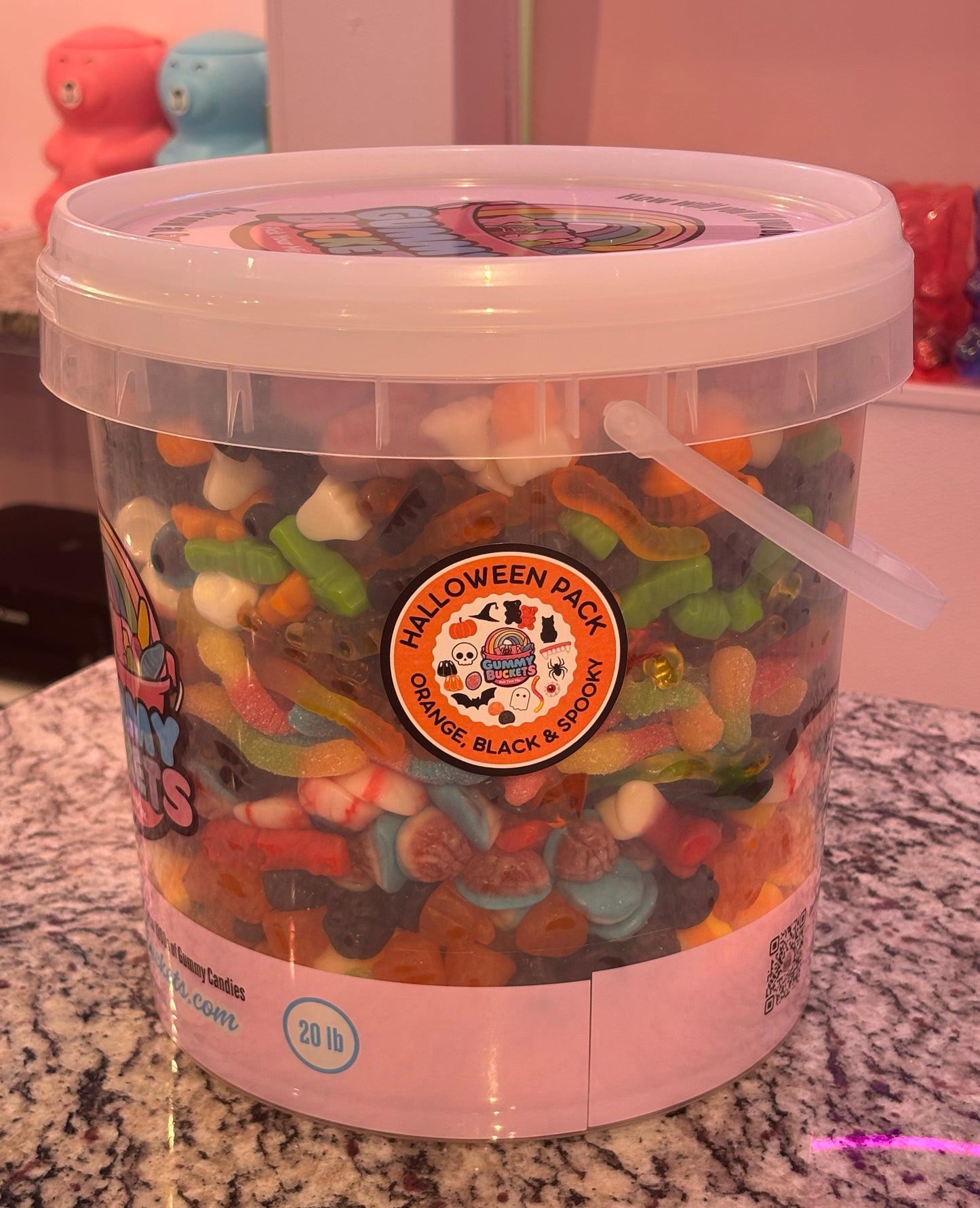 20 Pound Bucket of Halloween Gummy Candy from Gummy Buckets