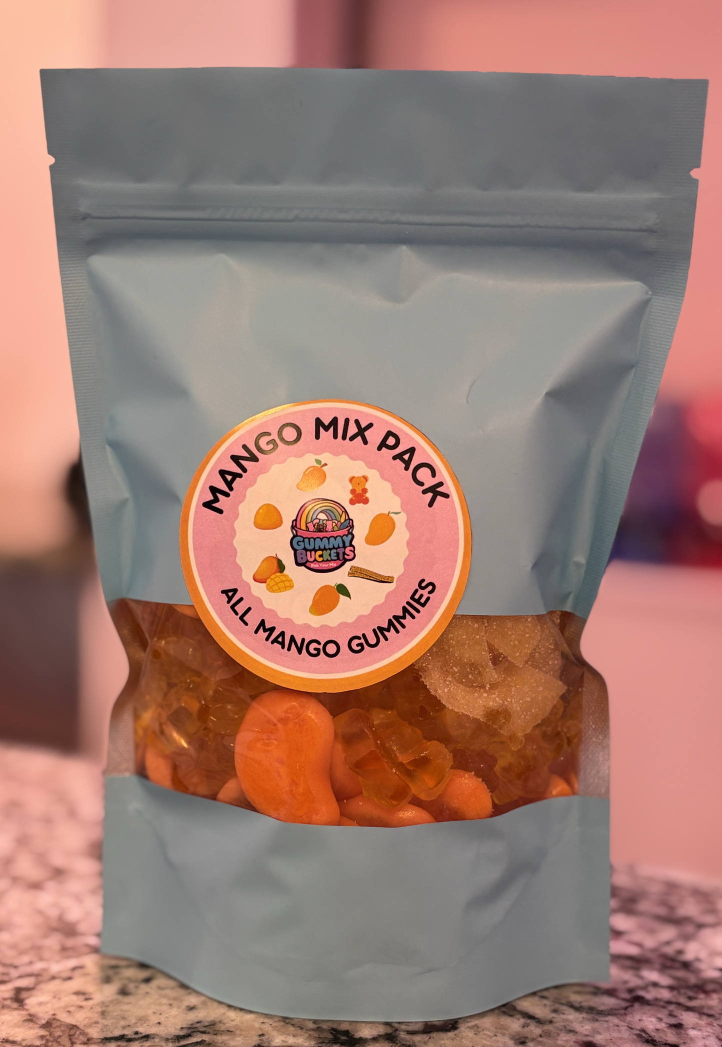 1 Pound Bag of Mango Gummies