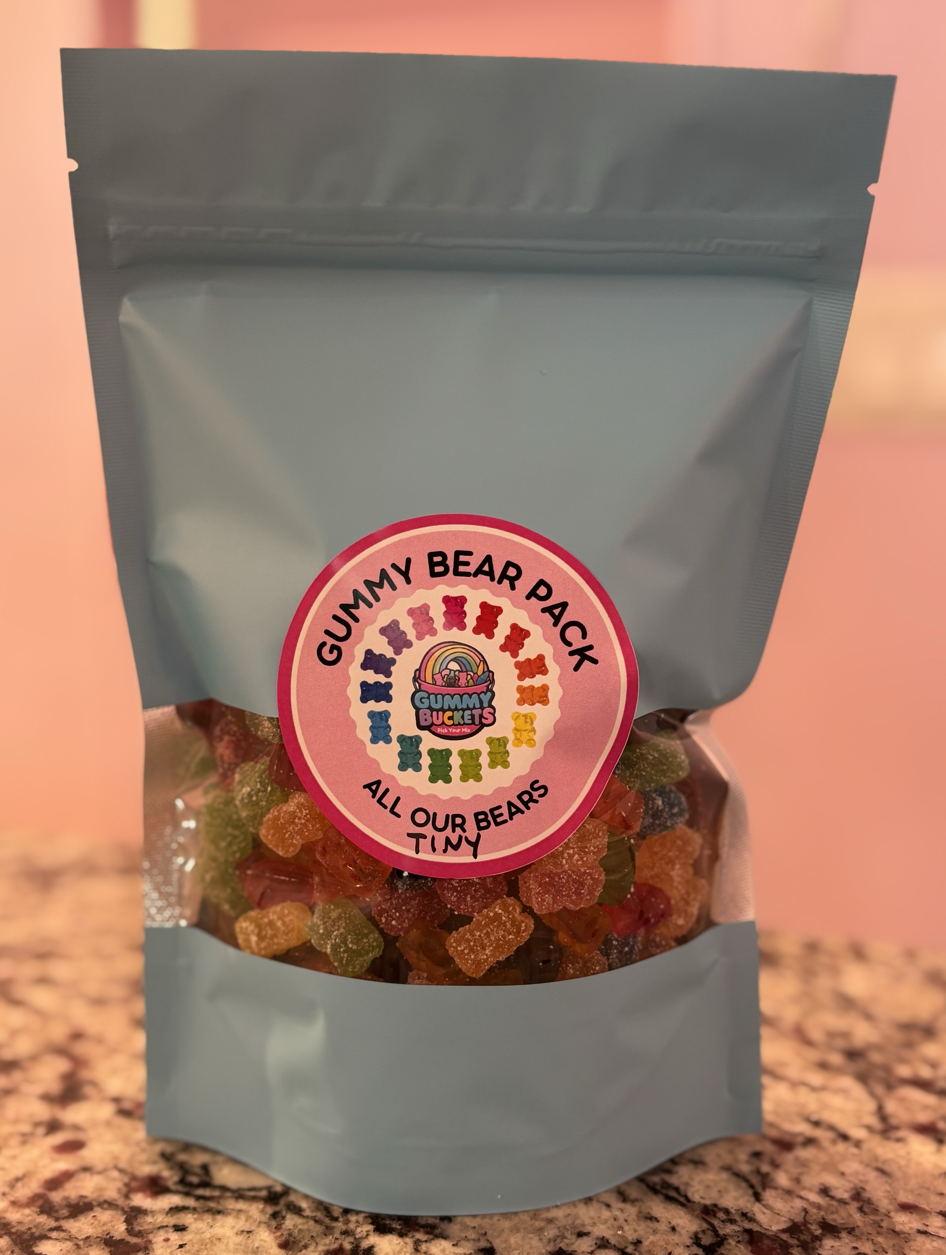 1 Pound Package of Tiny Gummy Bear Candy from Gummy 