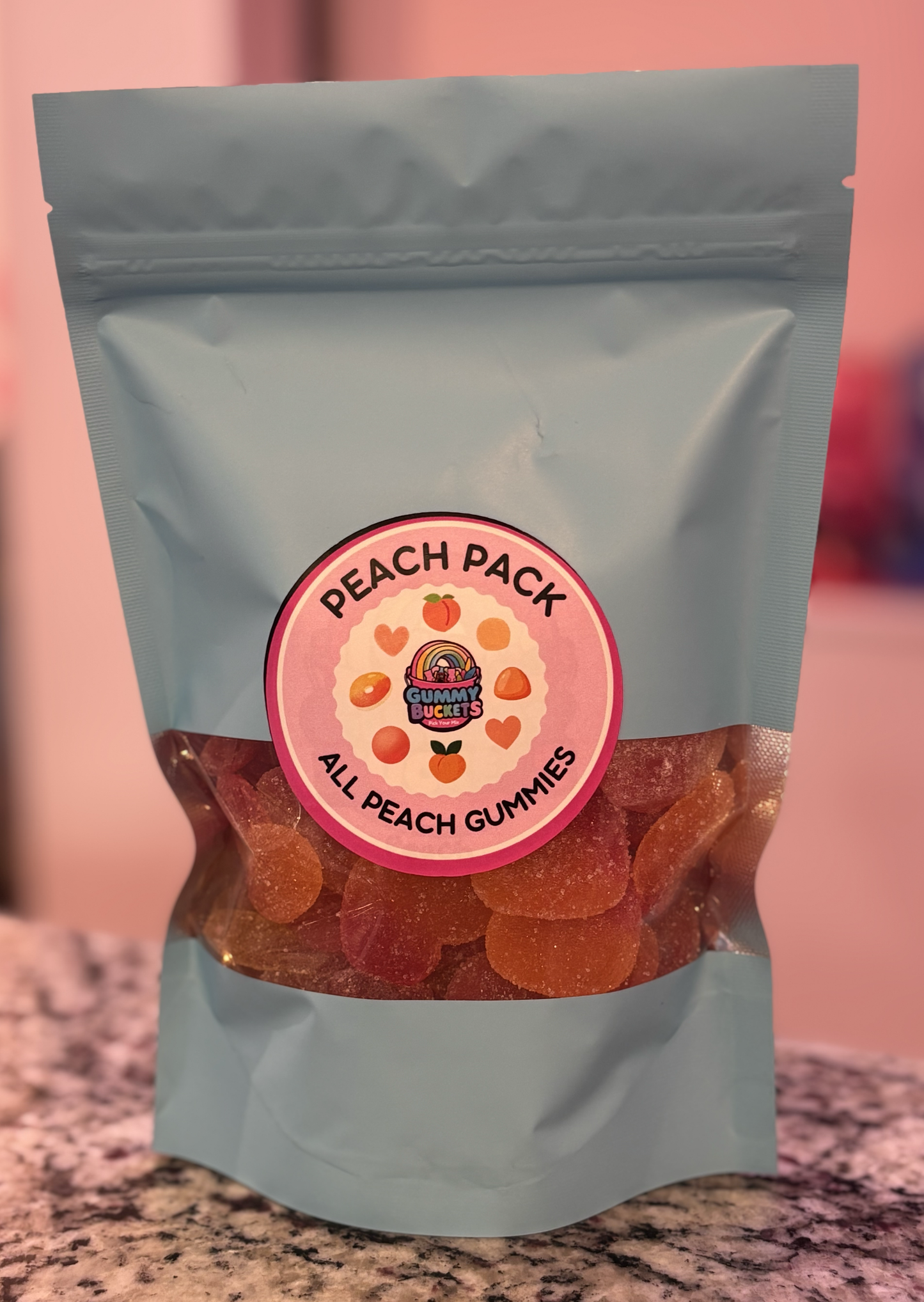 1 Pound Pack of Peach Gummies