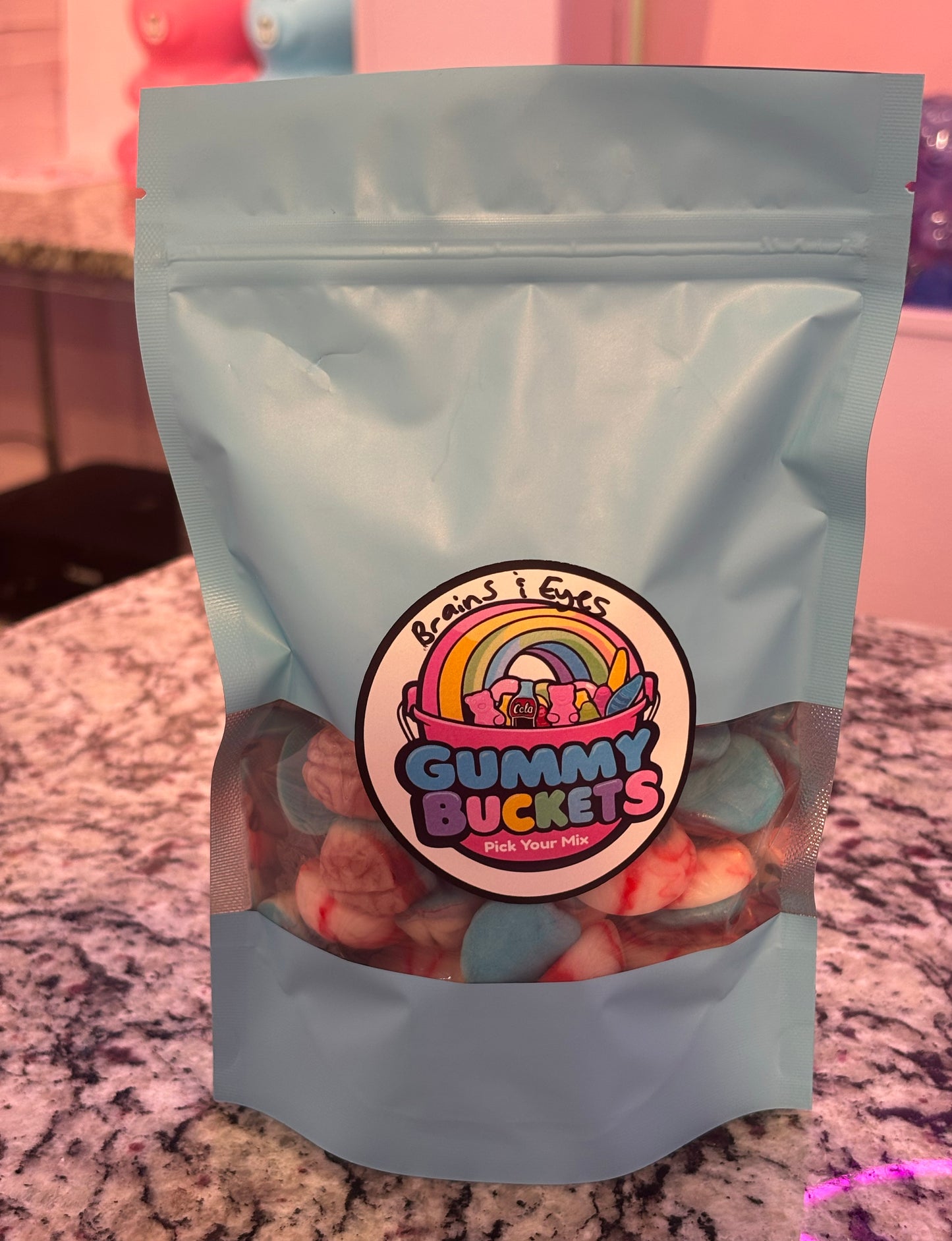 1 Pound Package of Brain and Eye Gummy Candy from Gummy Buckets