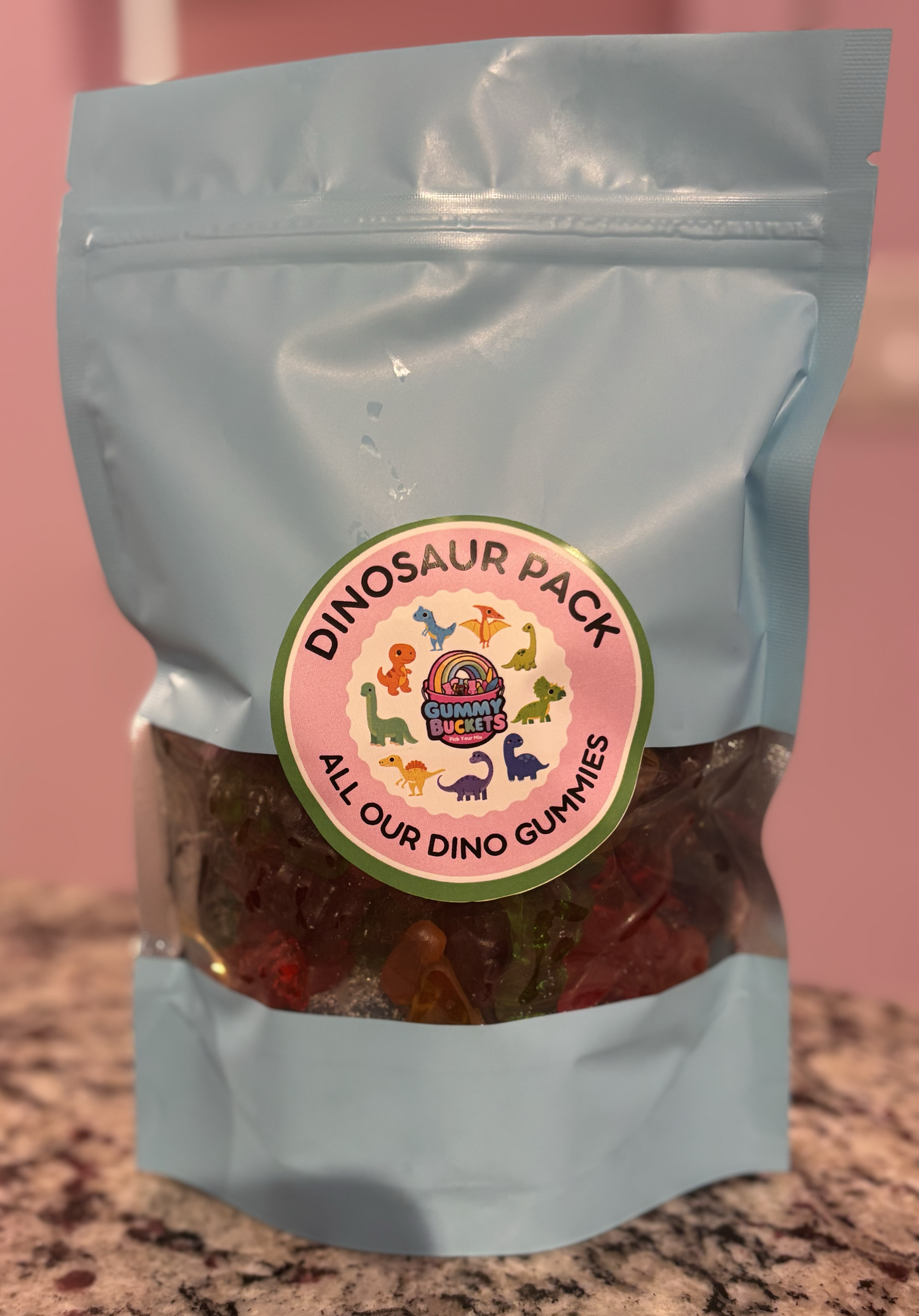 1 Pound Package of Dino Gummy Candy from Gummy Buckets