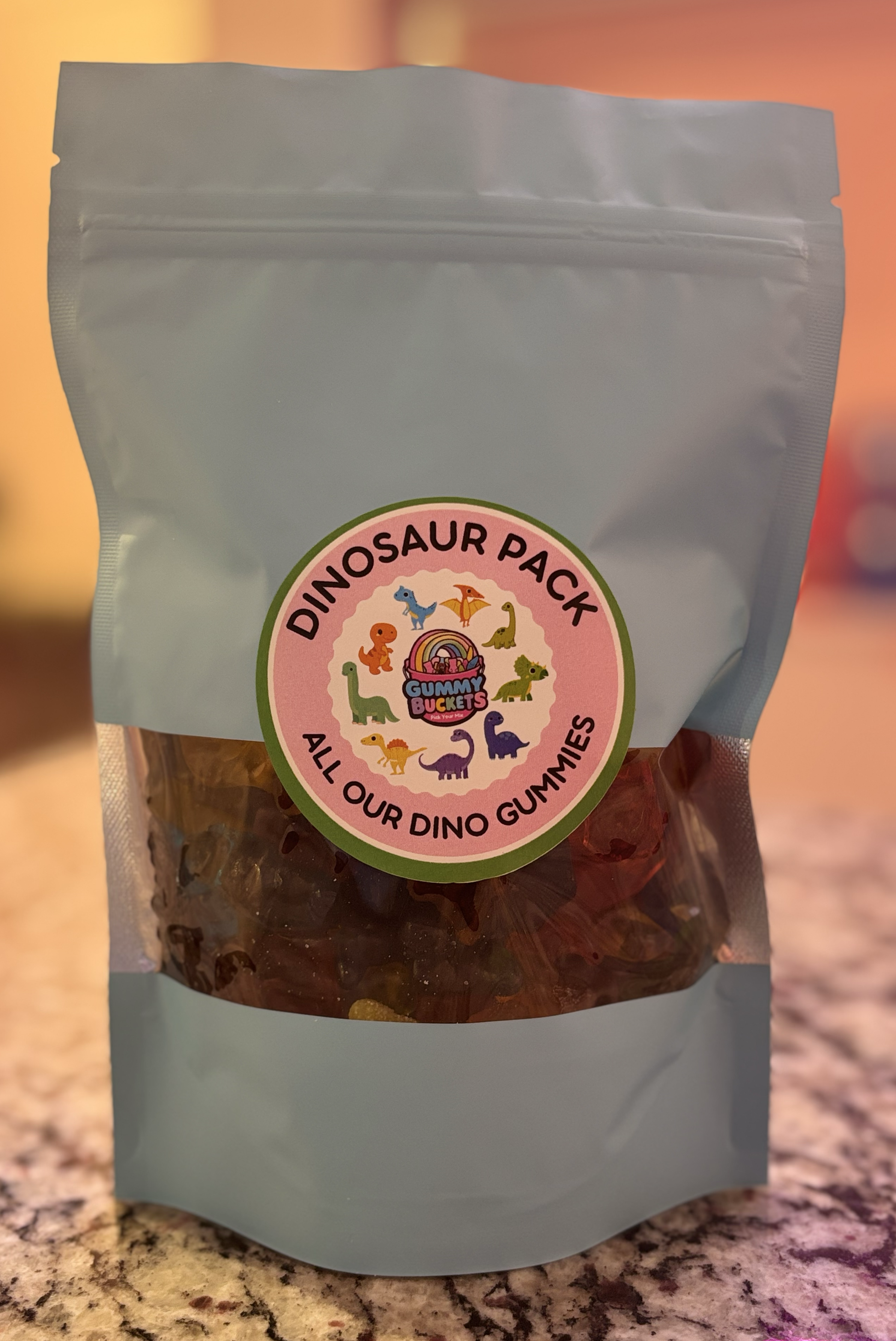 1 Pound Package of Dino Gummy Candy from Gummy Buckets
