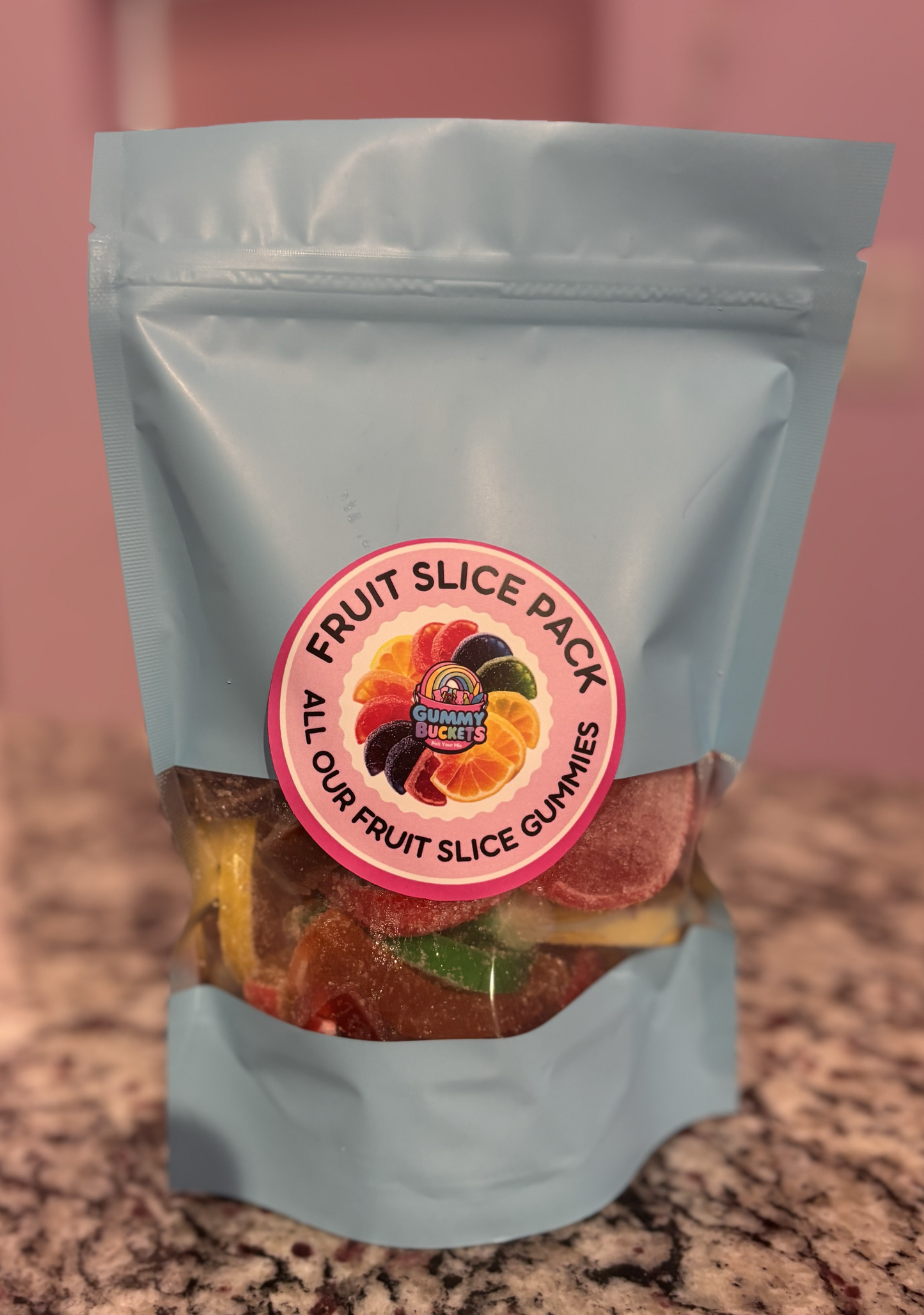 1 Pound Package of Fruit Slice Gummy Candy from Gummy Buckets