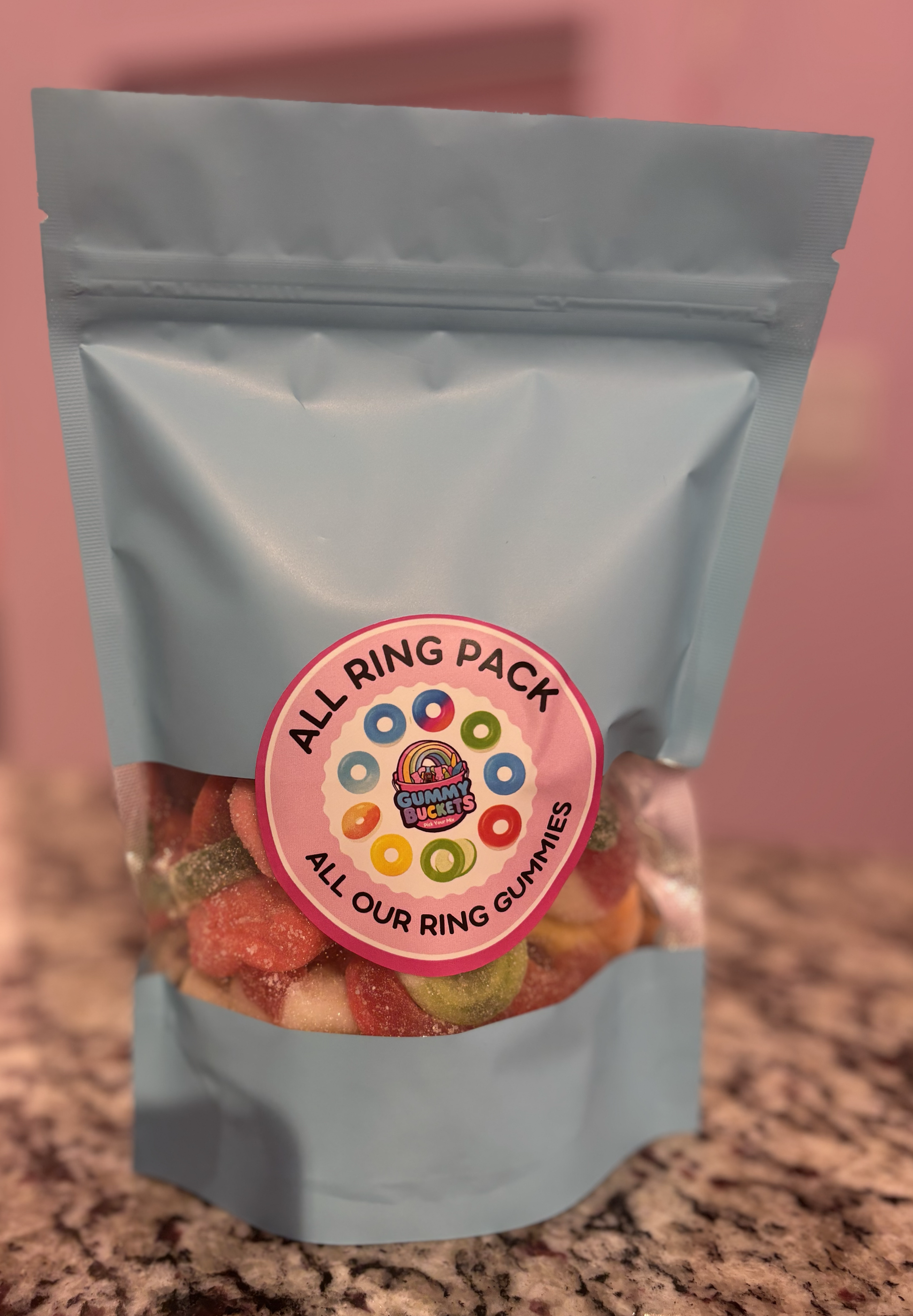 1 Pound Package of Ring Gummy Candy from Gummy Buckets