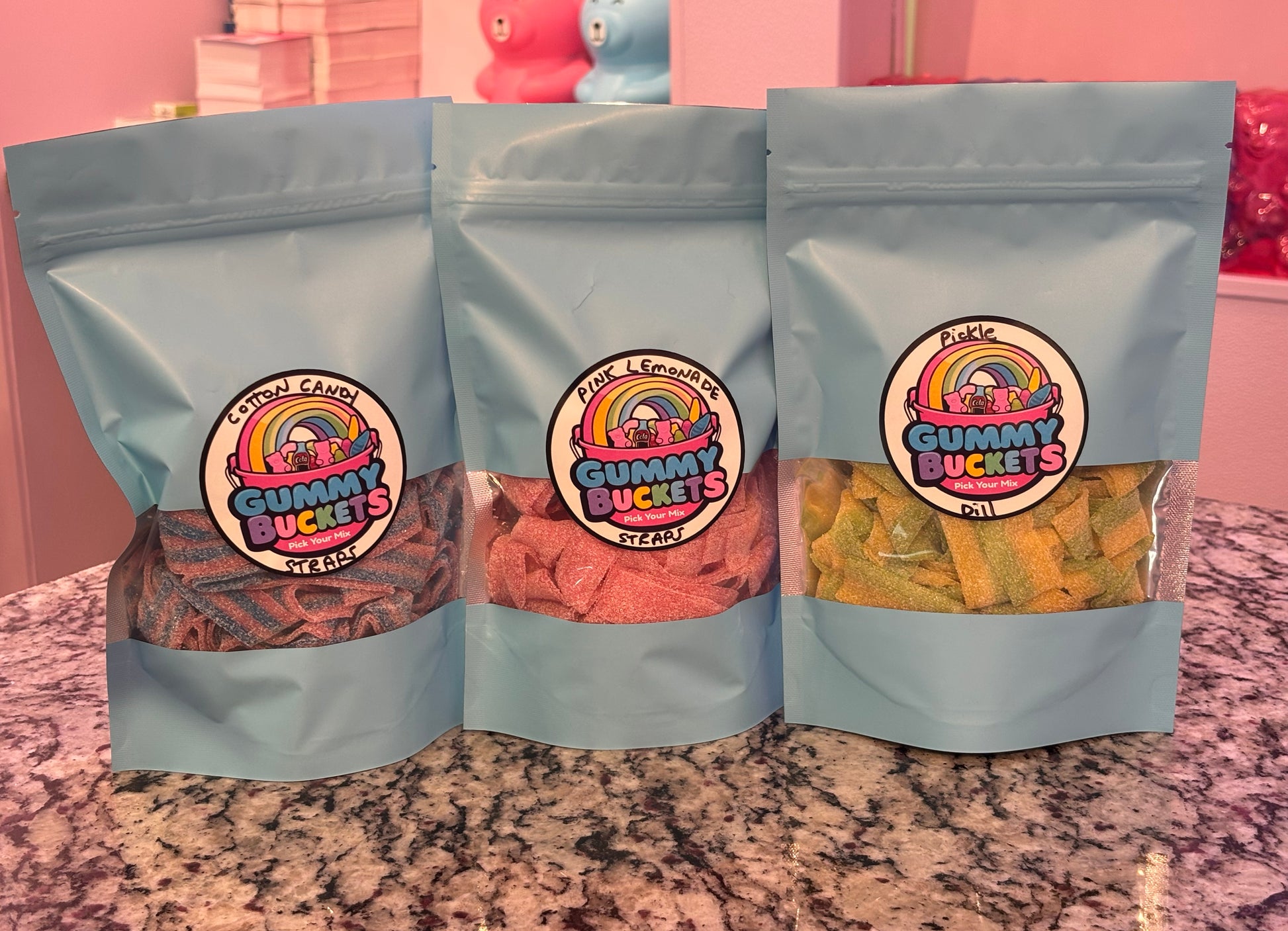 1 Pound Packages of Strap Gummy Candy from Gummy Buckets