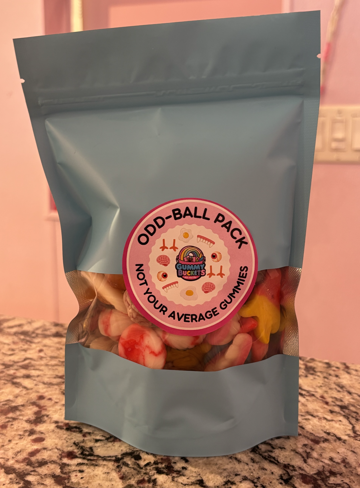 1 Pound Package of Odd Ball Gummy Candy from Gummy Buckets