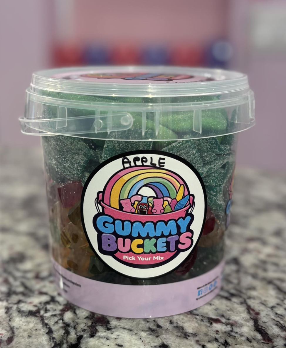 2 Pound Bucket of Apple Gummy Candy from Gummy Buckets