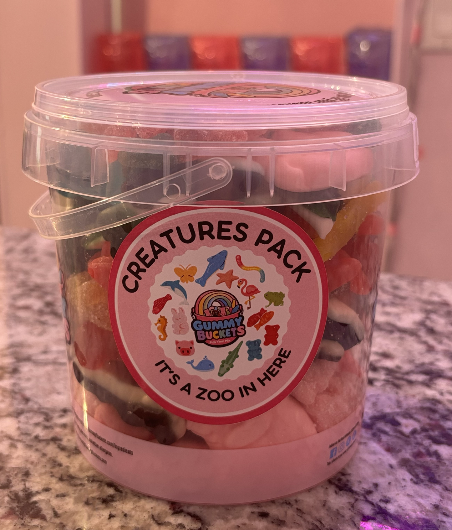 2 Pound Bucket of Creature Themed Gummy Candy from Gummy Buckets
