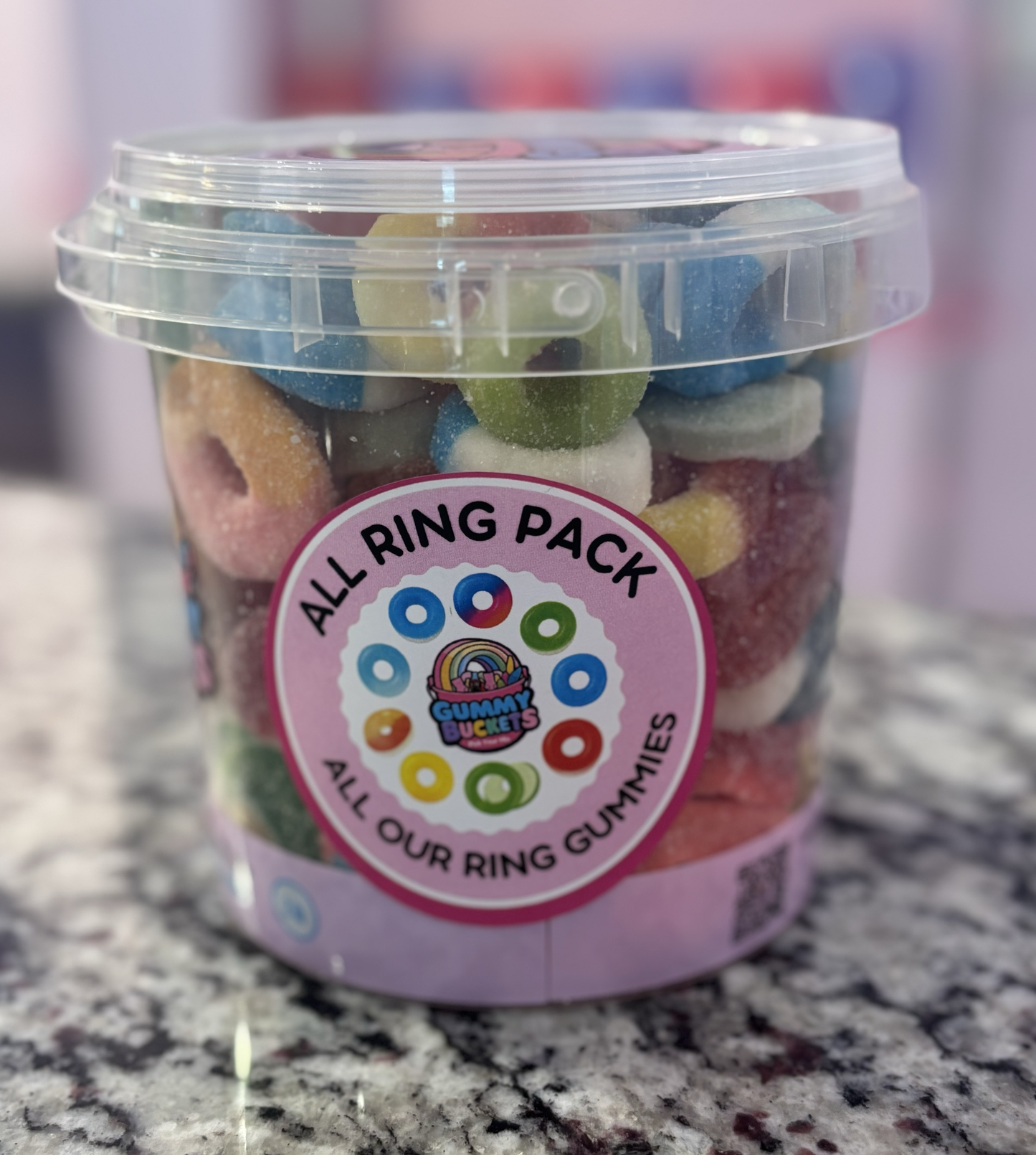 2 Pound Bucket of Ring Gummy Candy from Gummy Bucket