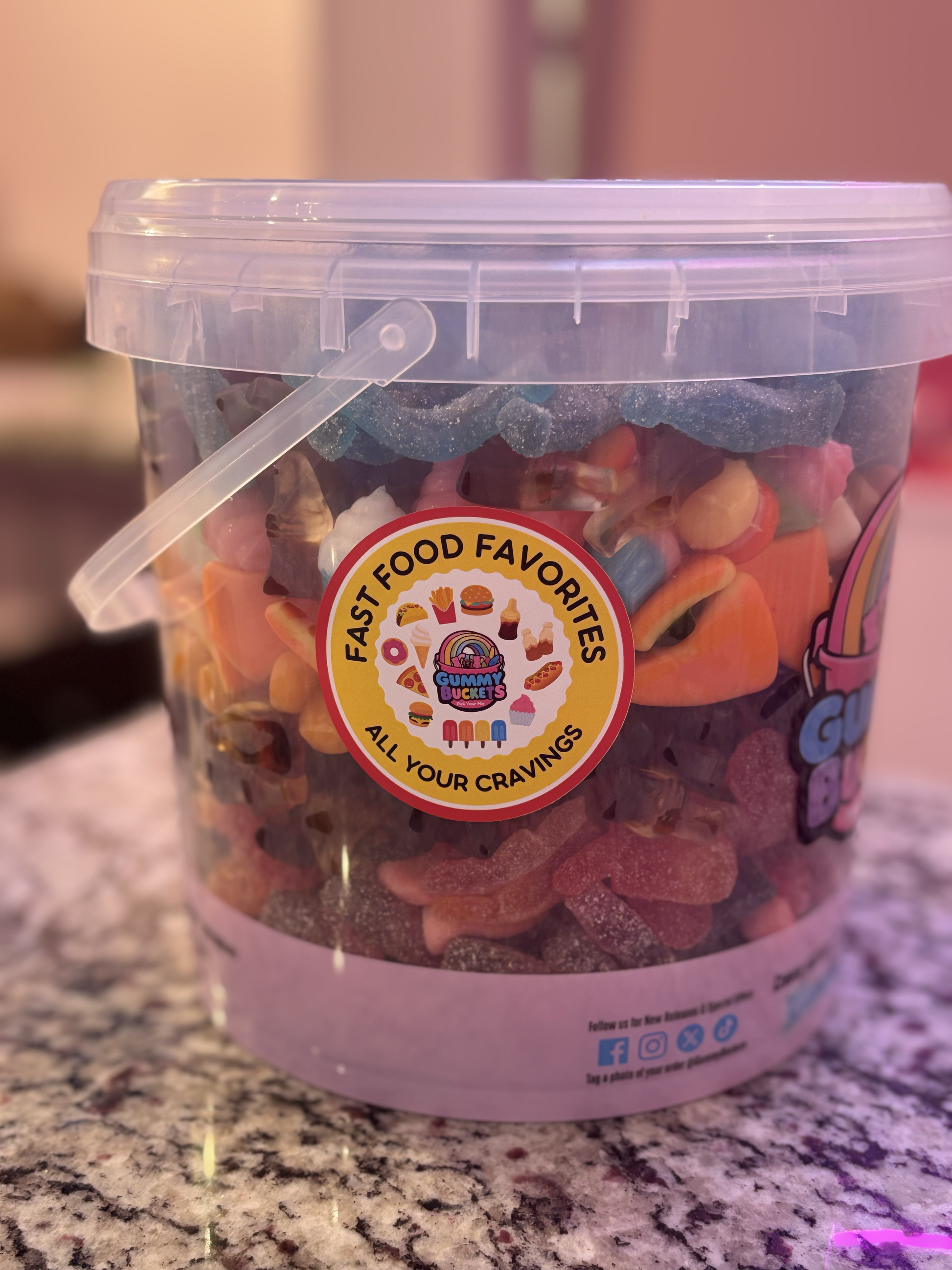 5 Pound Bucket of Fast Food Gummy Candy from Gummy Buckets