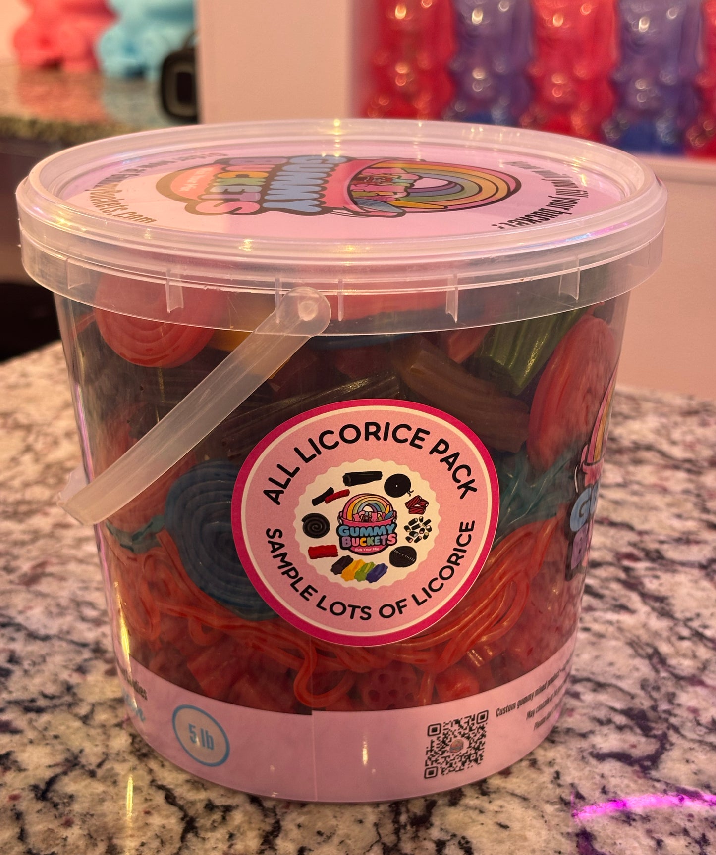 5 Pound Bucket of Assorted Licorice from Gummy Buckets