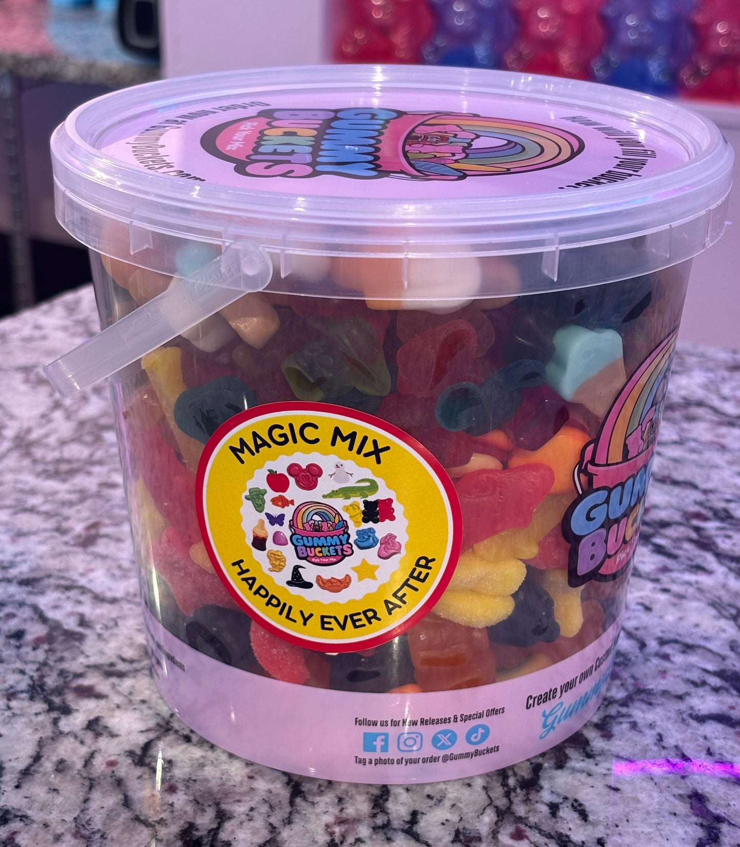 5 Pound Bucket of Magic Mix Gummy Candy from Gummy Buckets