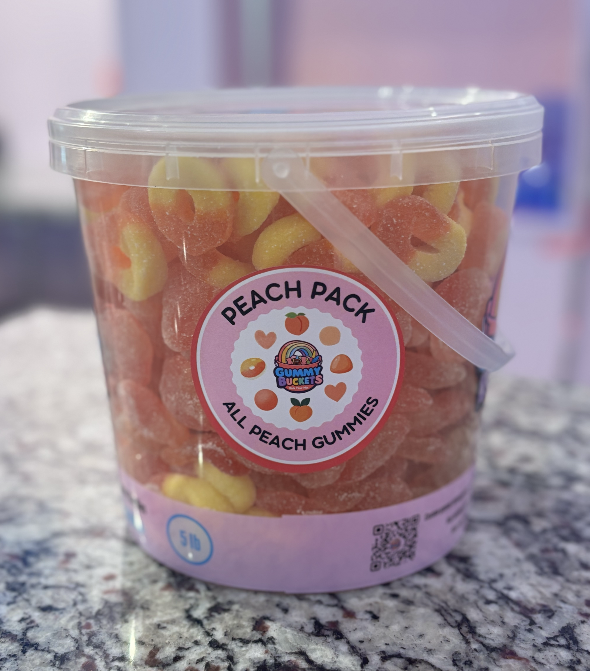 5 Pound Bucket of Gummy Candy from Gummy Buckets.