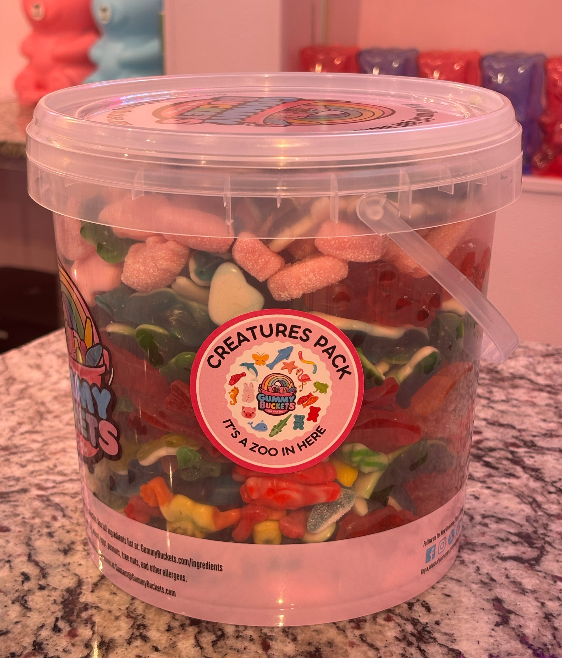 5 Pound Bucket of Creature Themed Gummy Candy from Gummy Buckets
