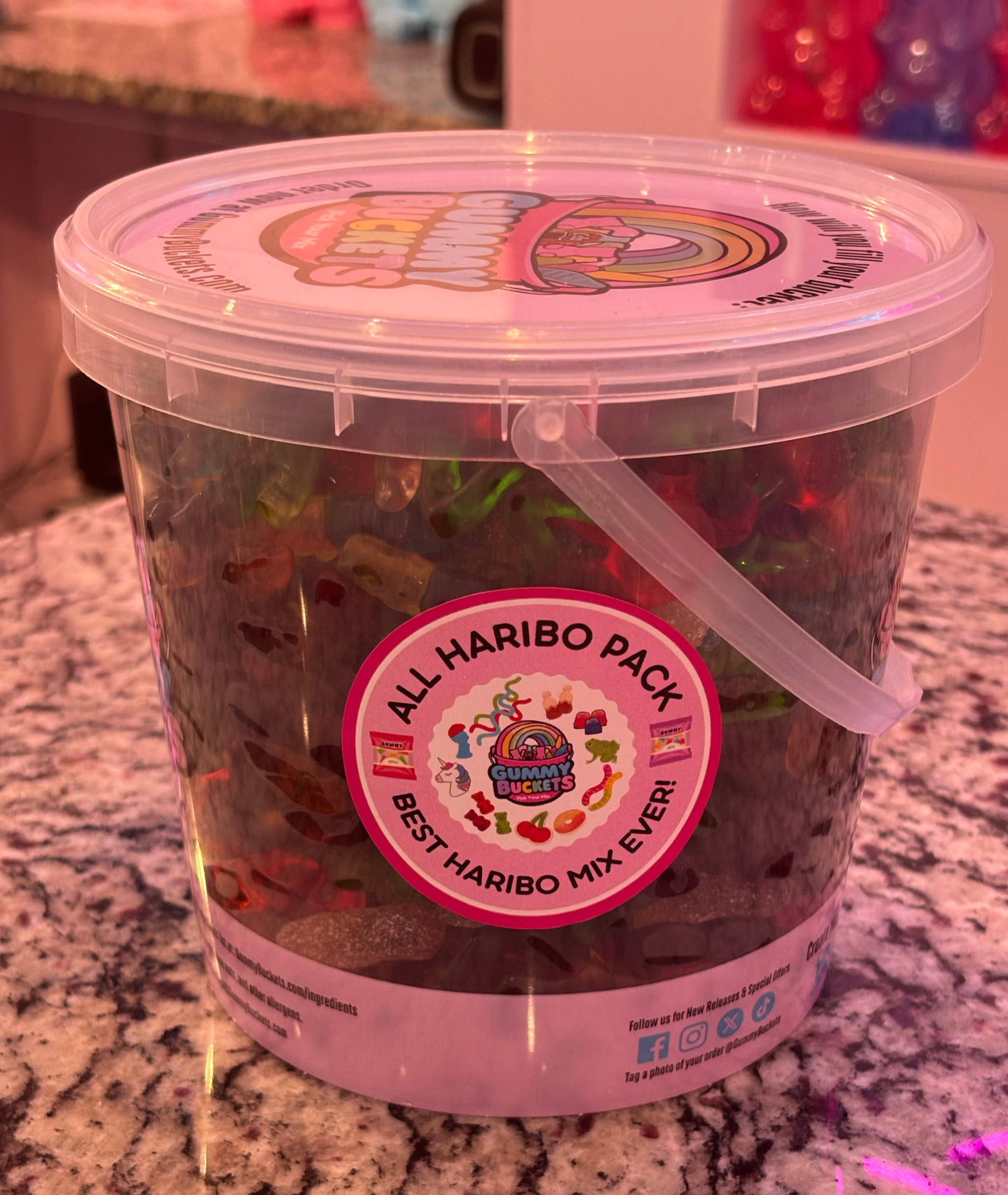 5 Pound Bucket of All Haribo Gummy Candy from Gummy Buckets