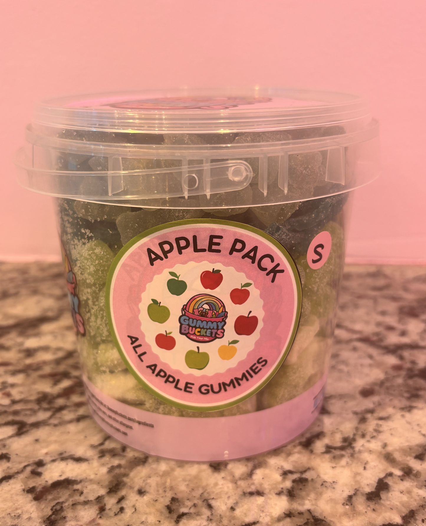 2 Pound Bucket of Apple Gummies