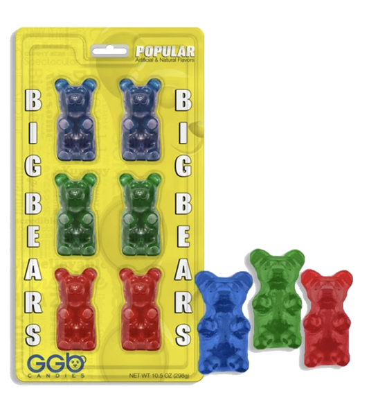 Pack of large gummy bear candies.