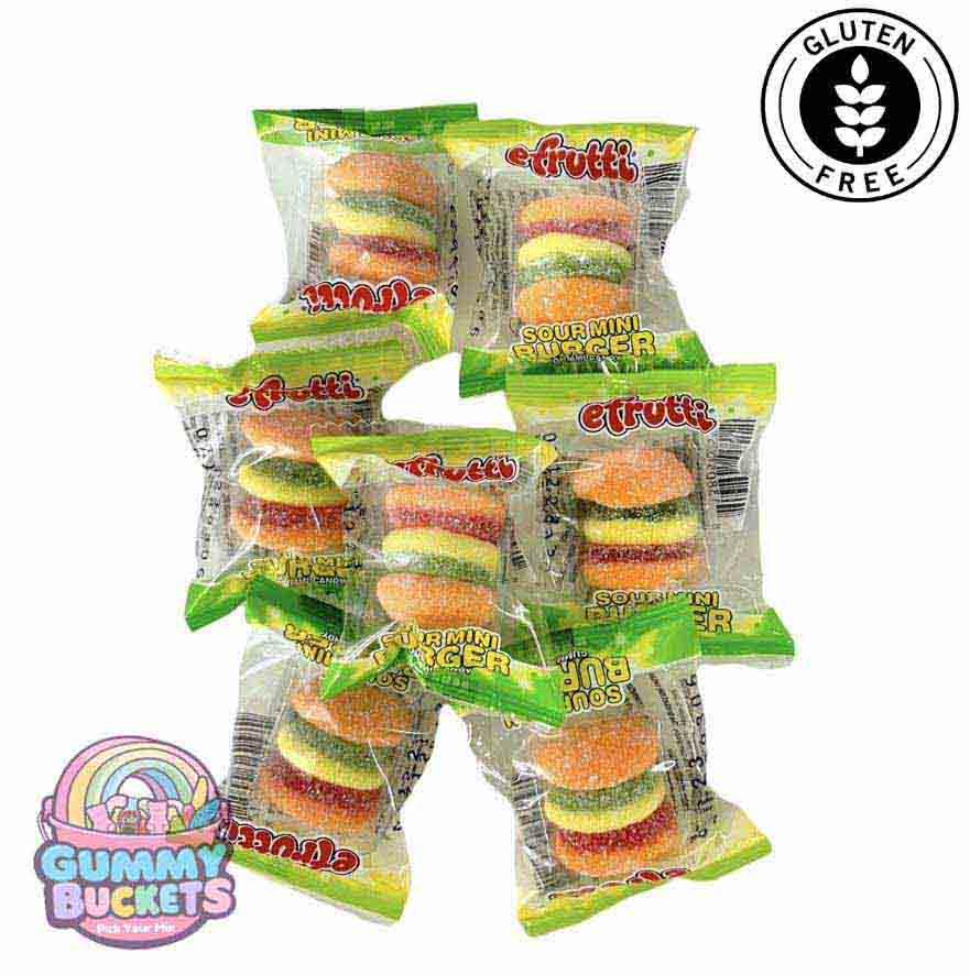 Efruitti Gummy Sour Burgers Mini (about 3 oz)
