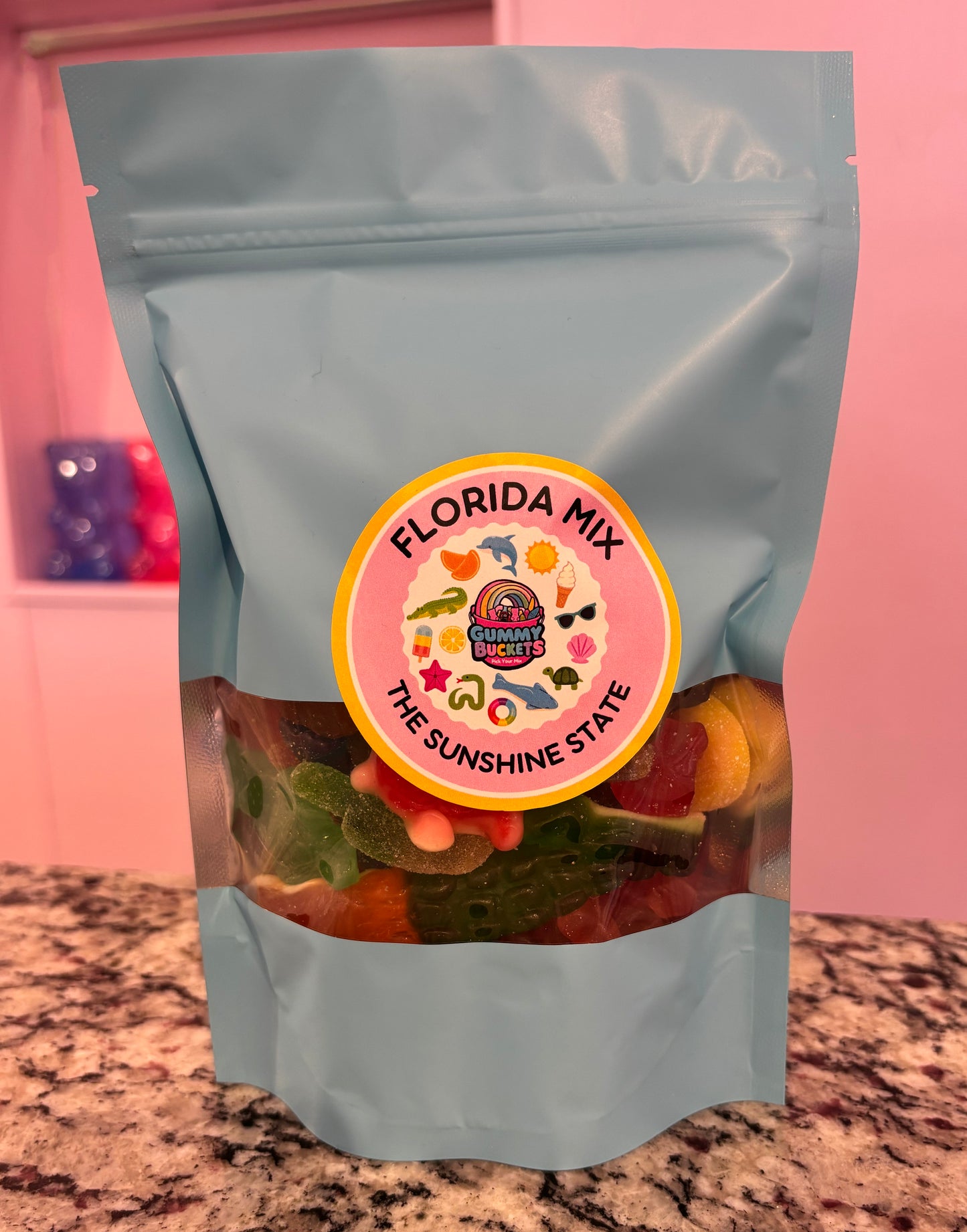 1 Pound Bag of Florida Themed Gummies