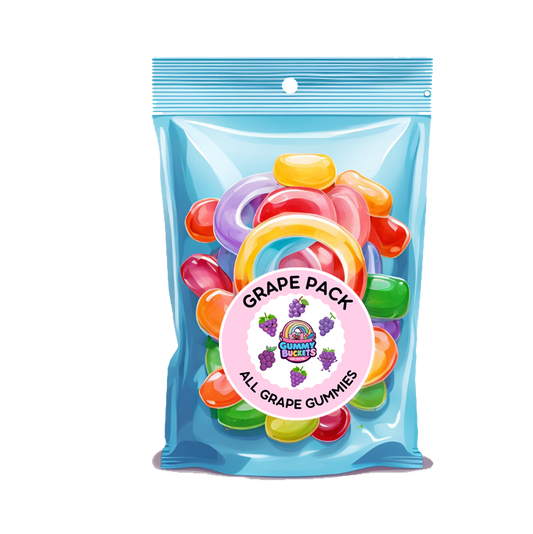 1 Pound Bag of Grape Gummies