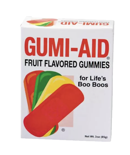 Gumi-Aid candy packaging.