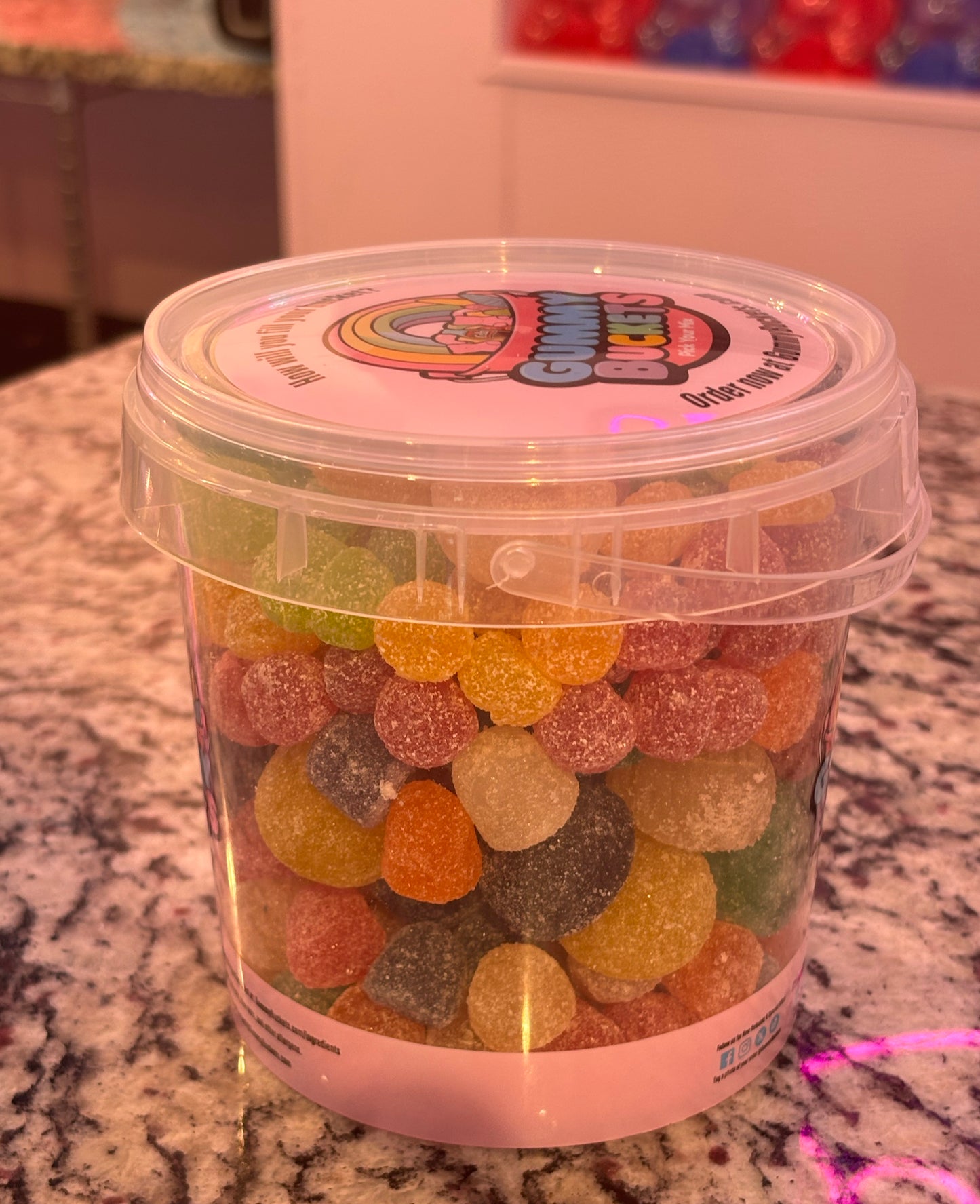 Size view - 2 Pound Bucket of Jujube Gummy Candy from Gummy Buckets