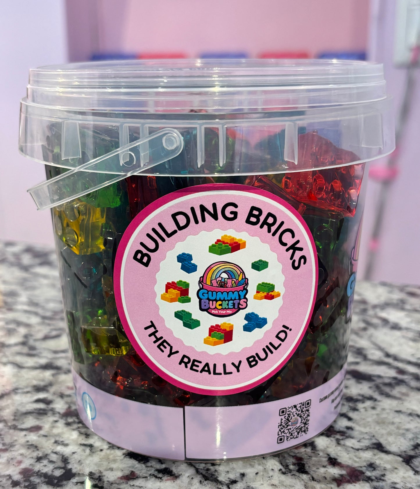 2 Pound Bucket of Lego Gummies