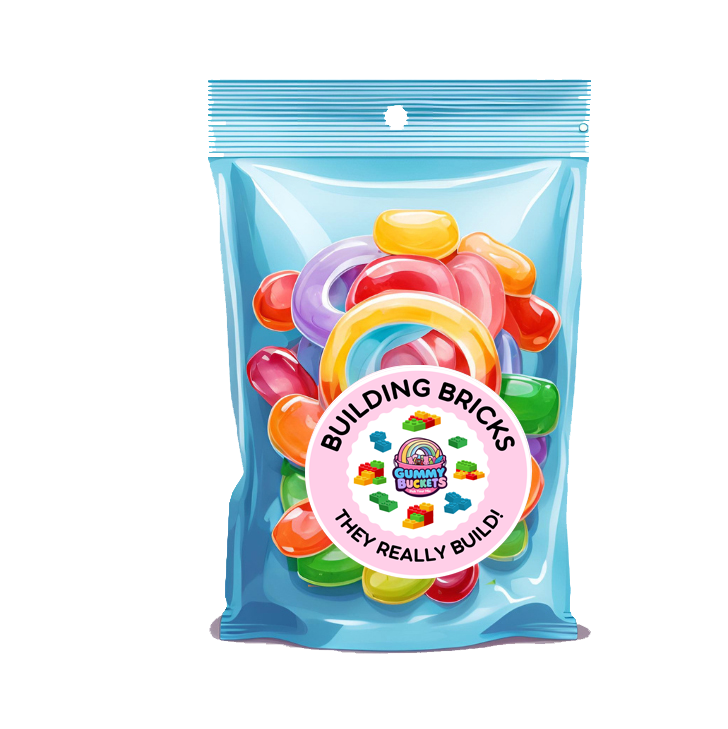 1 Pound bag of Lego Gummies