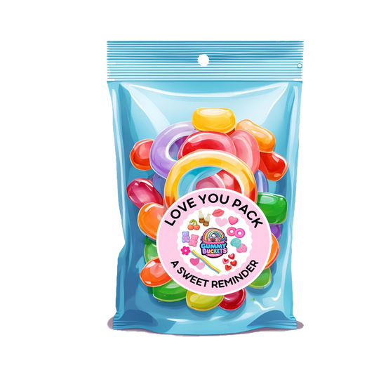 1 Pound Bag of Heart and Love themed Gummies