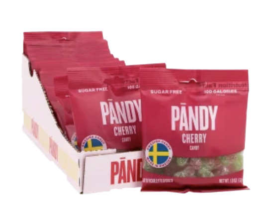 PANDY cherry candy packaging.