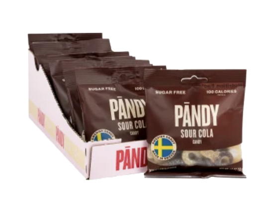 PANDY Sour Cola candy packaging.