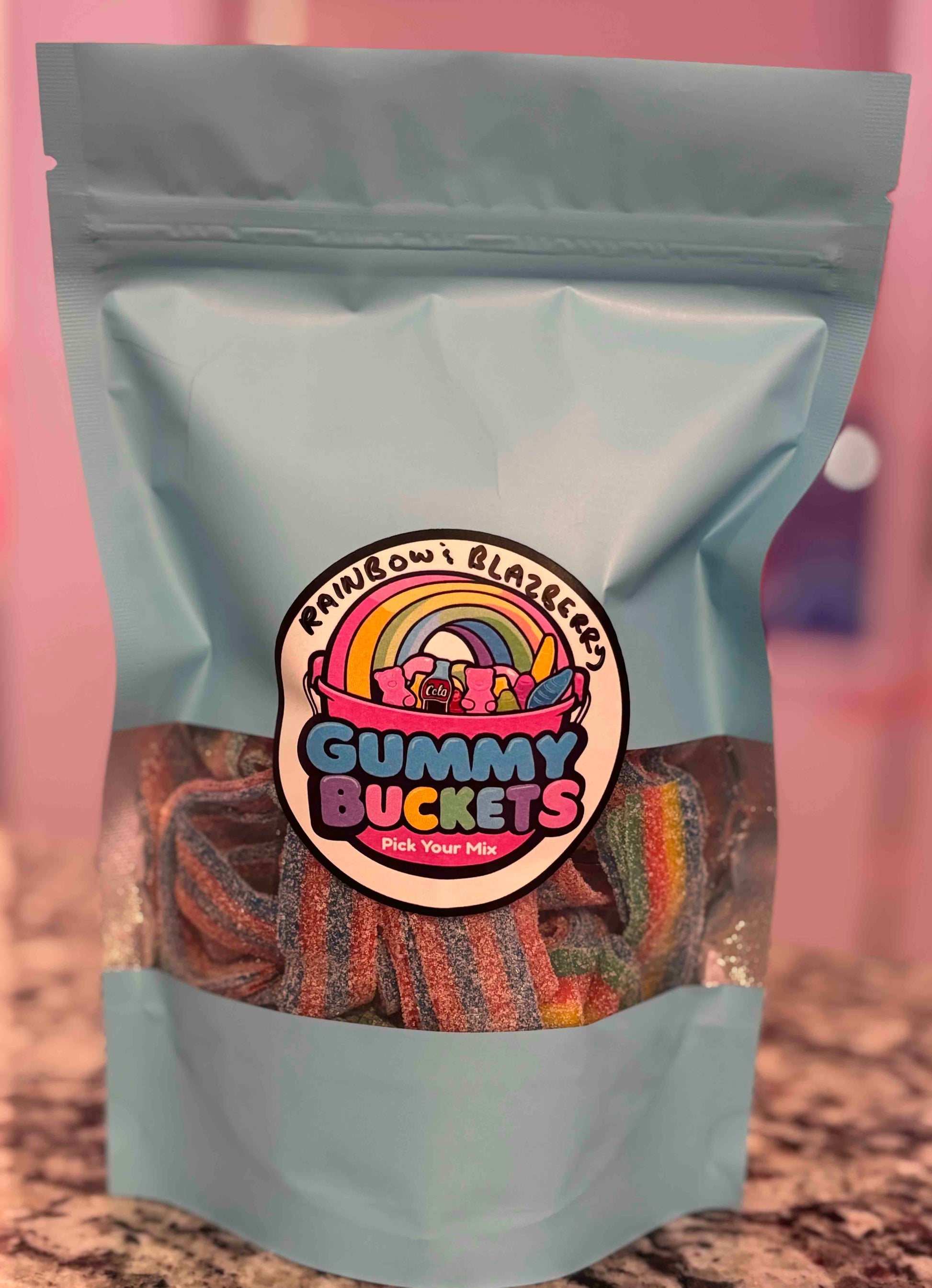 1 Pound Bag of Rainbow AND Blazberry Straps