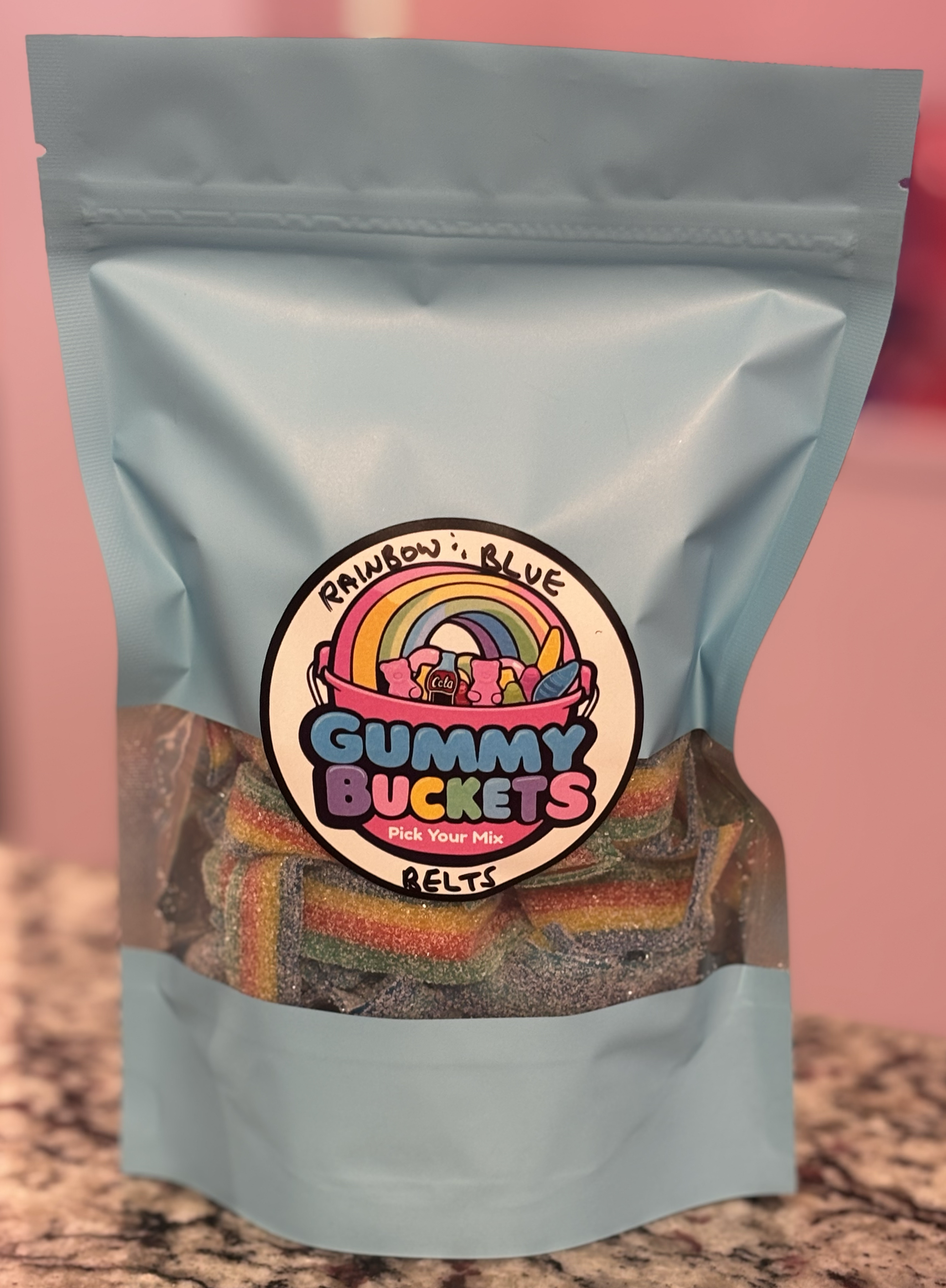 1 Pound Bag of Rainbow and Blue Straps