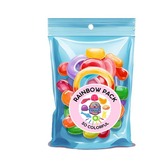 1 Pound Bag of Rainbow Gummies