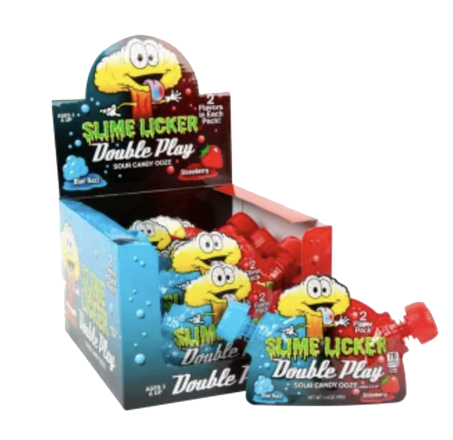 TOXIC WASTE Slime Licker Double Play candy packaging.